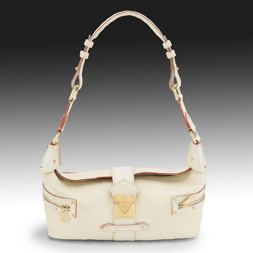 Louis Vuitton L’Impetueux Shoulder Bag in White Suhali Leather