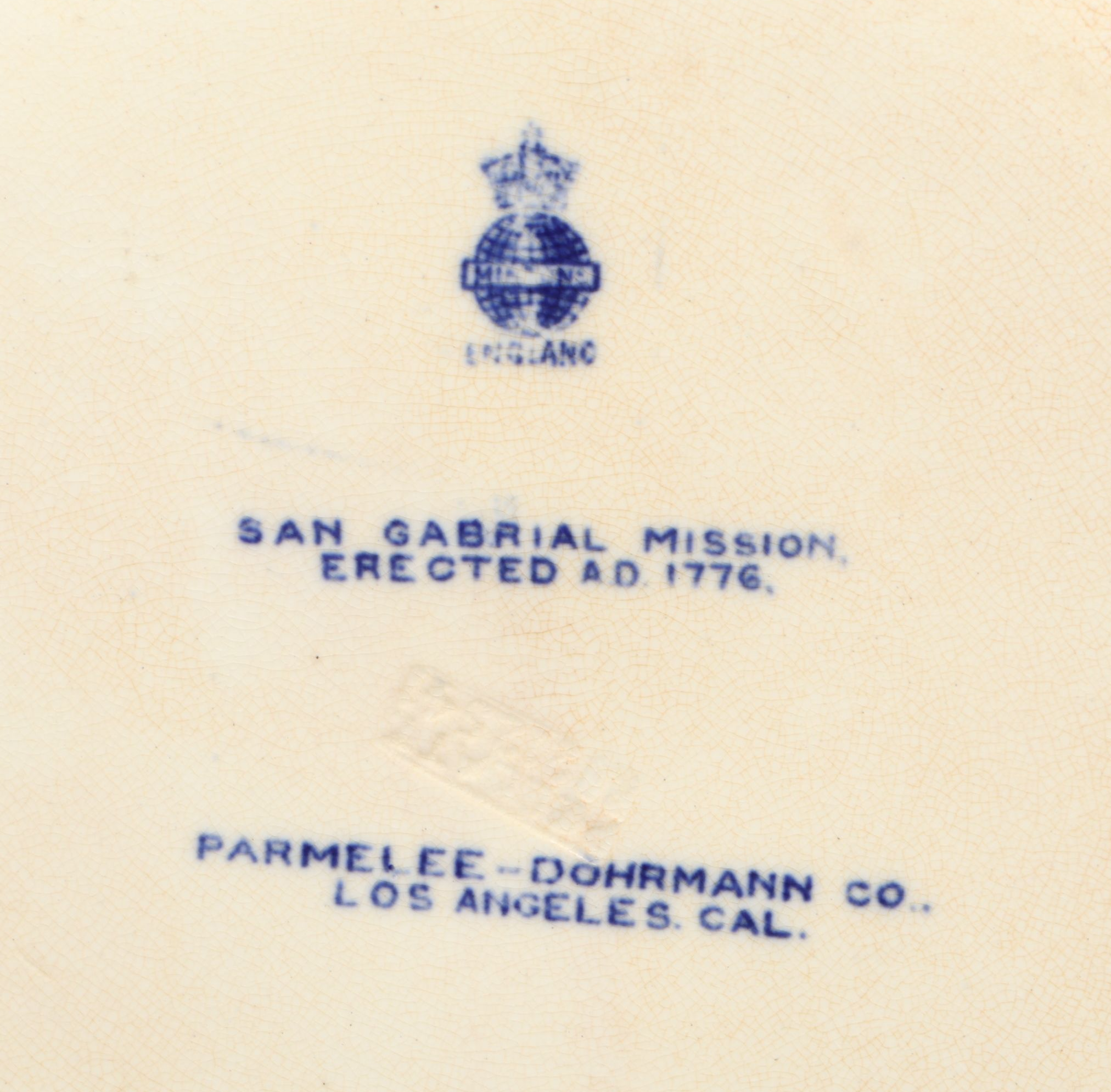 English Antique Blue Transferware Plates