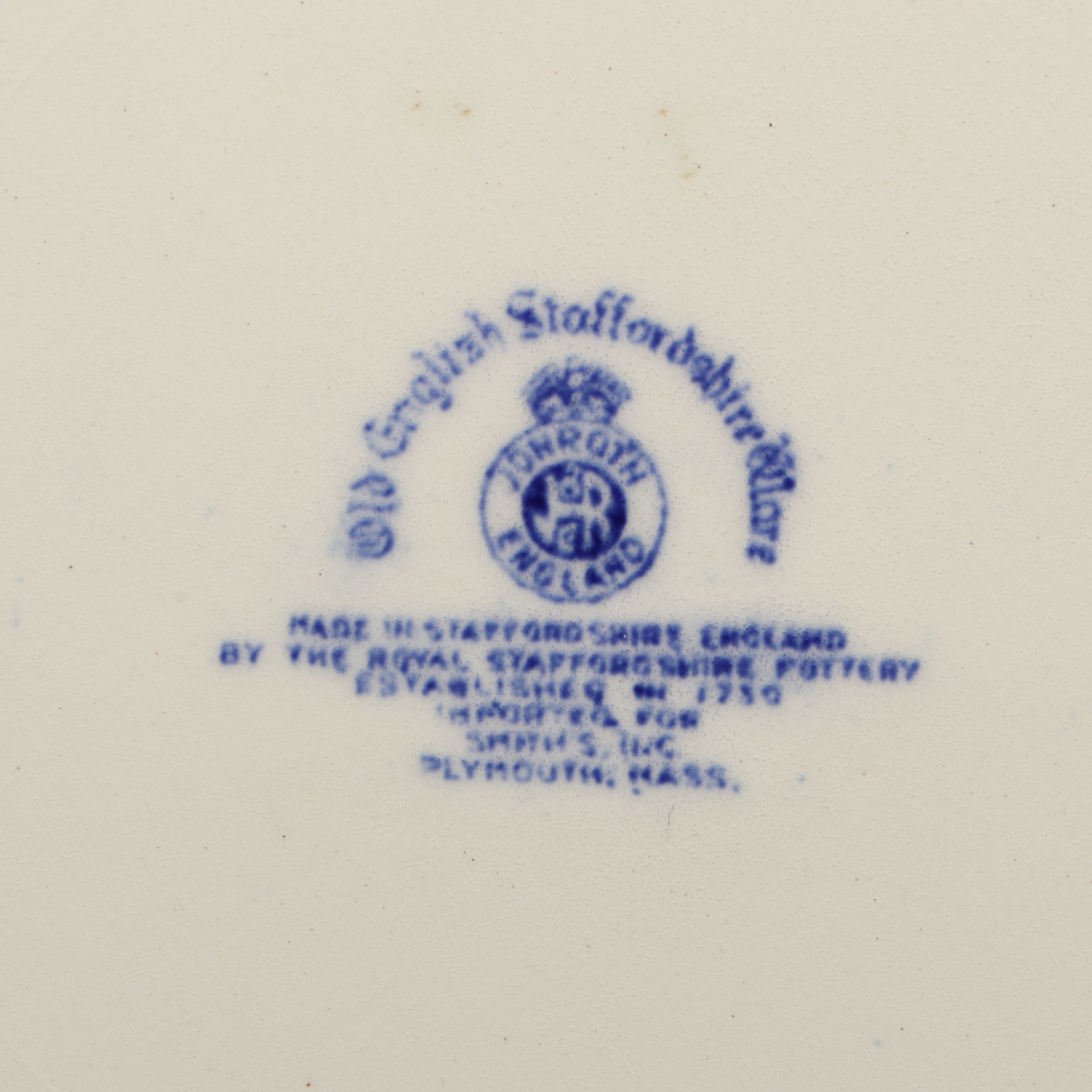 English Antique Blue Transferware Plates