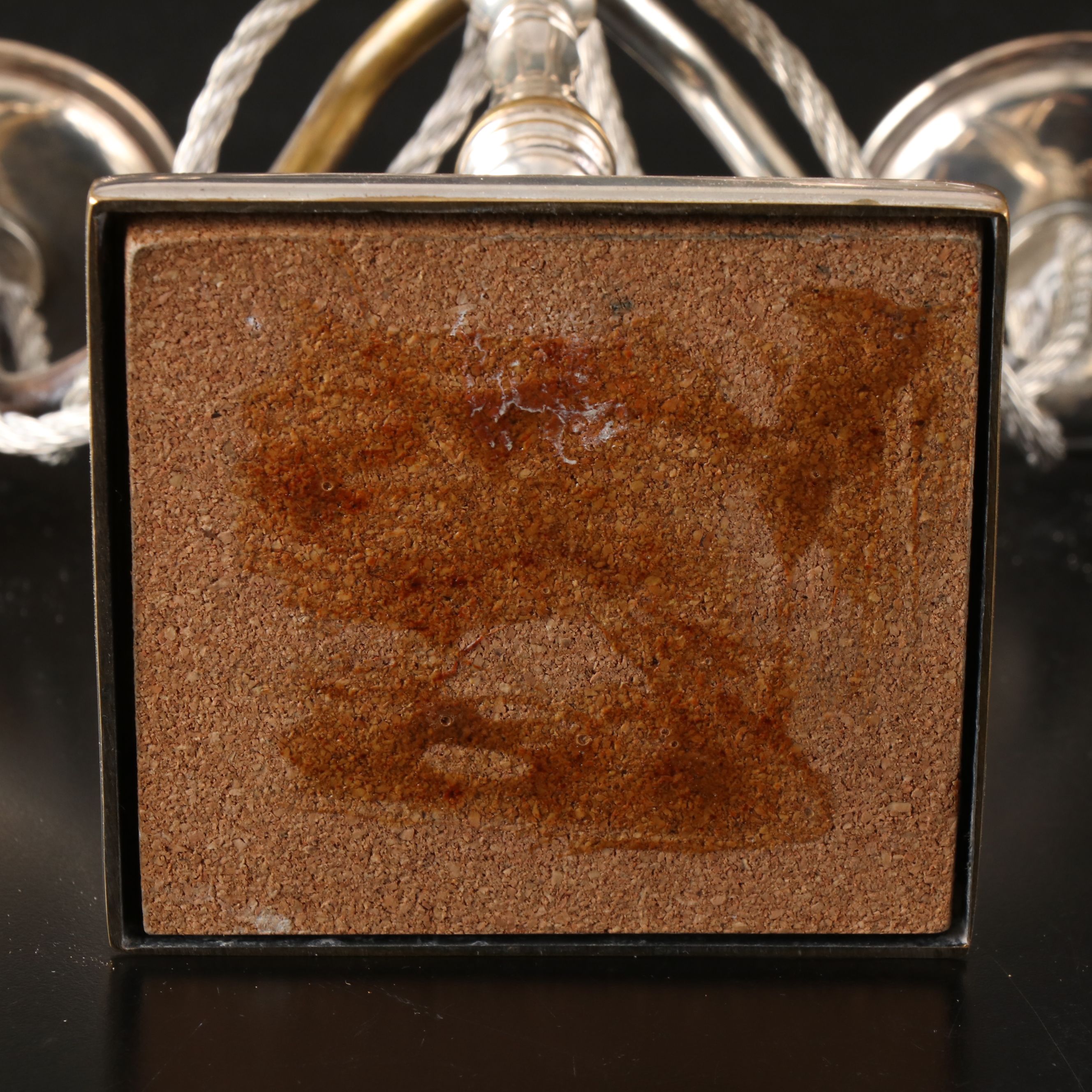 Pair of Silver Finish Tassel Candelabra