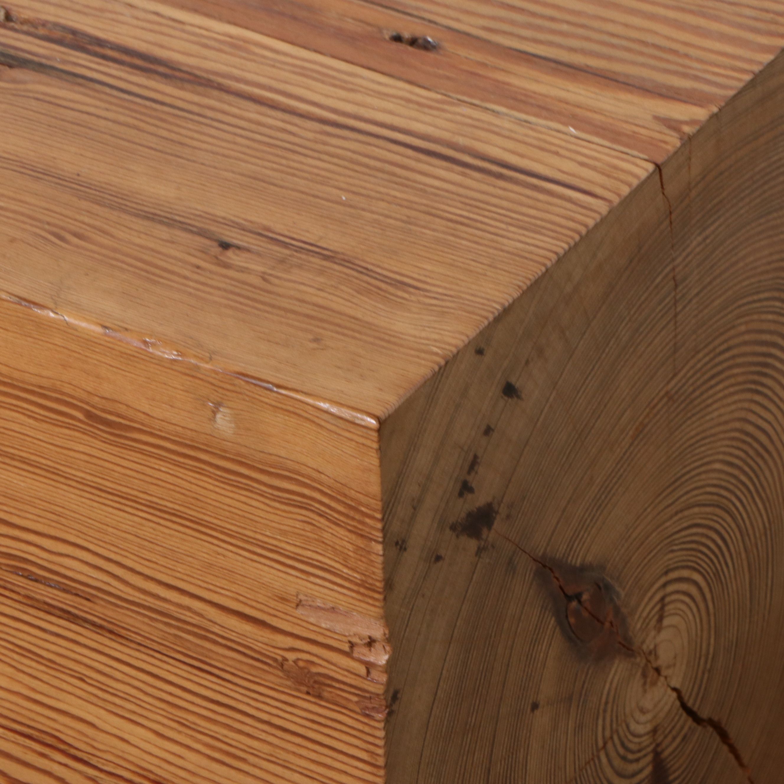 Brutalist Style Reclaimed Timber Beam Coffee Table
