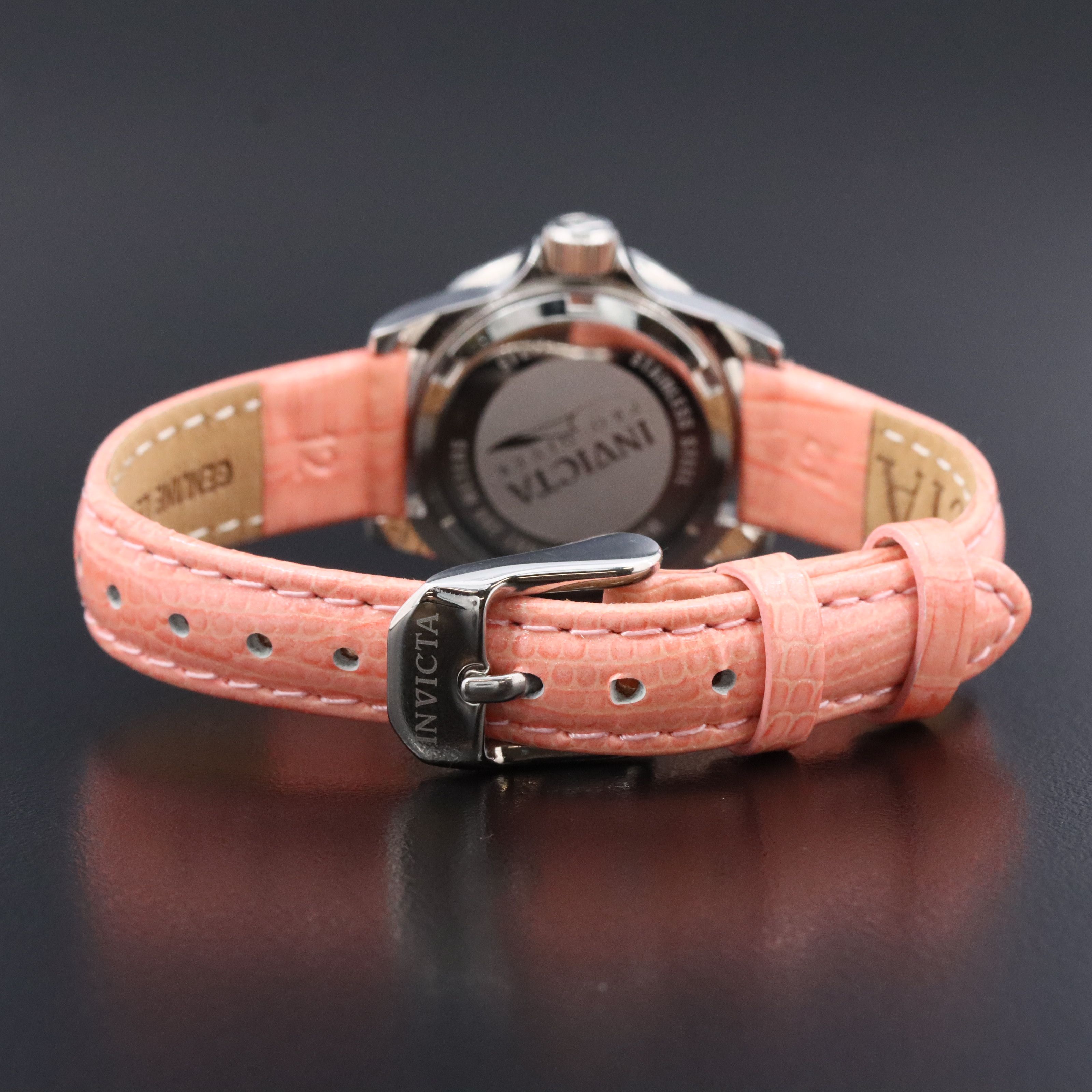 Invicta Professional Pro Diver Stainless Steel and Pink Dial Watch # 11715