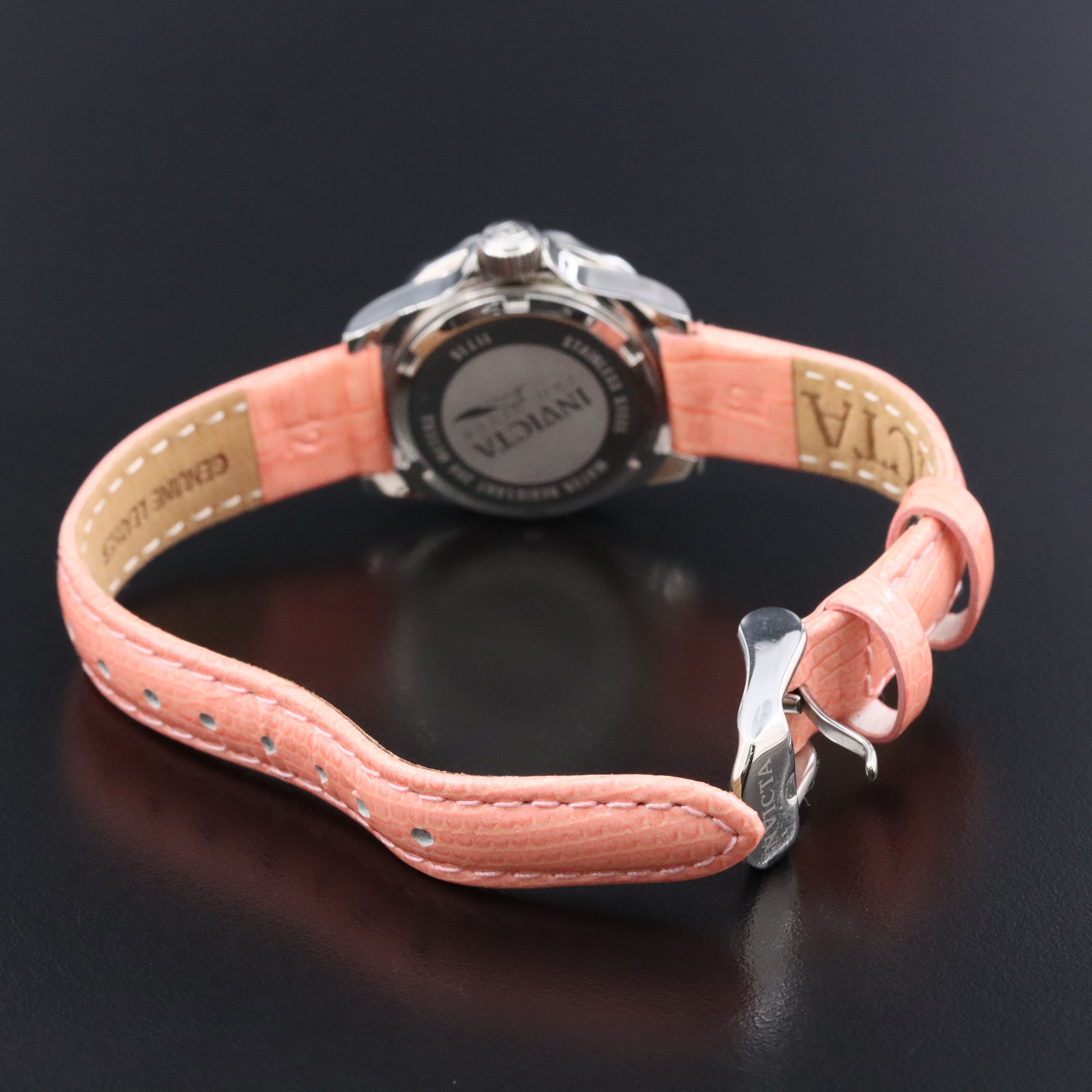 Invicta Professional Pro Diver Stainless Steel and Pink Dial Watch # 11715