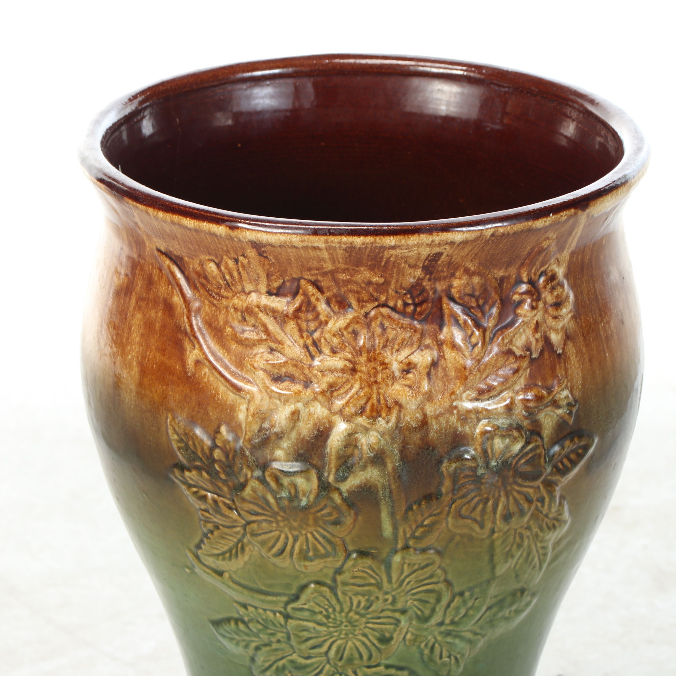 American Art Pottery Briar Rose Pattern Umbrella Stand