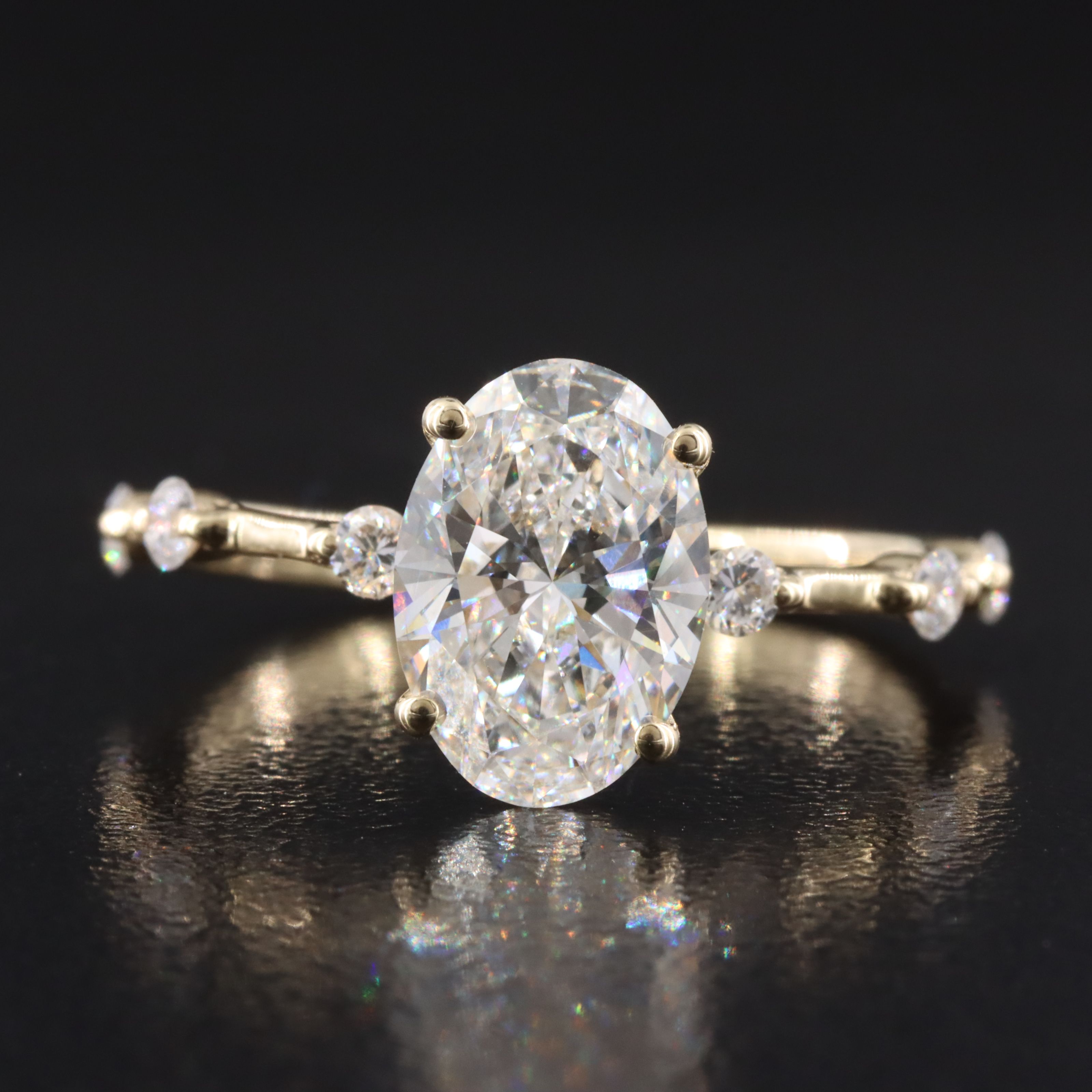 14K 2.18 CTW Lab Grown Diamond Ring with IGI Report