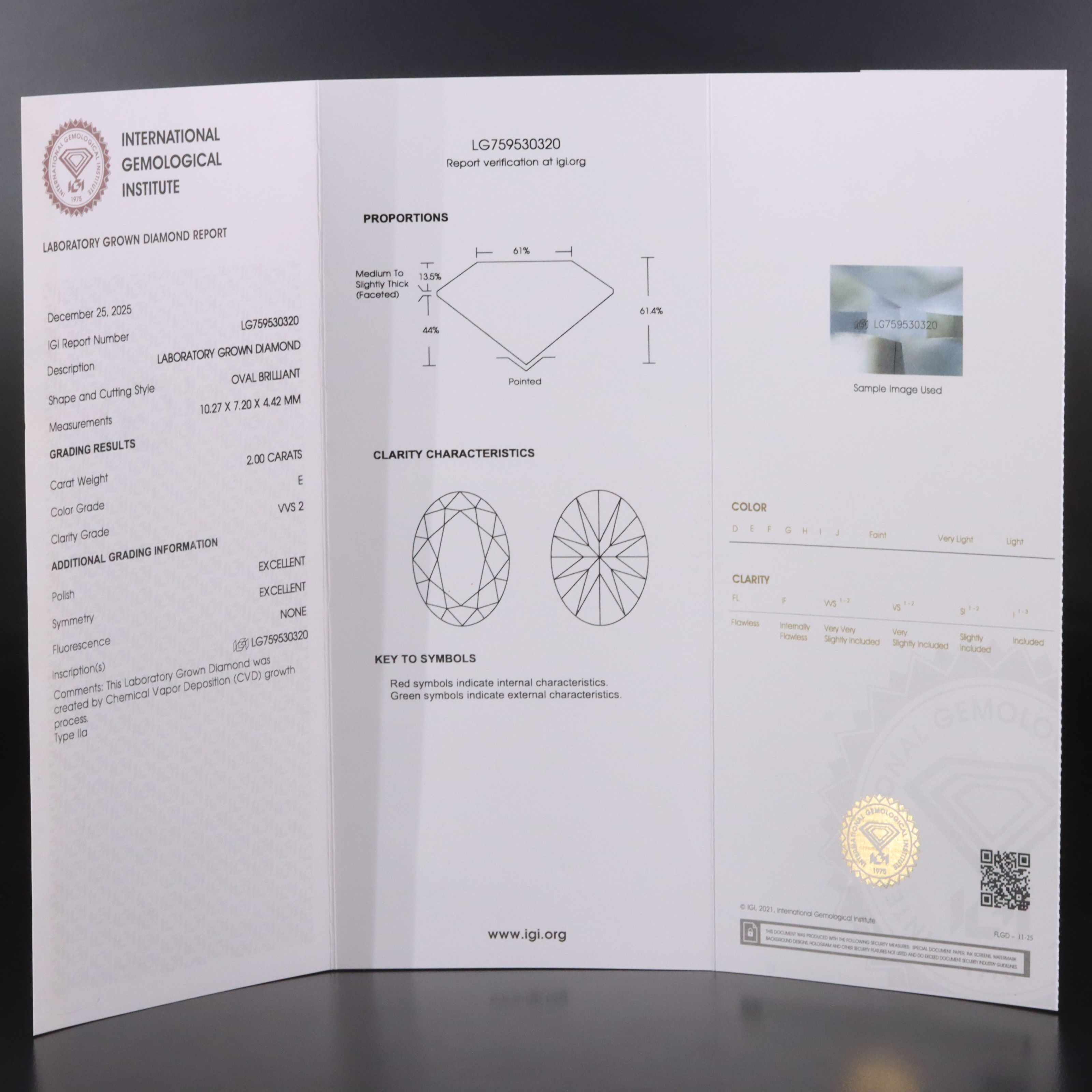 14K 2.18 CTW Lab Grown Diamond Ring with IGI Report