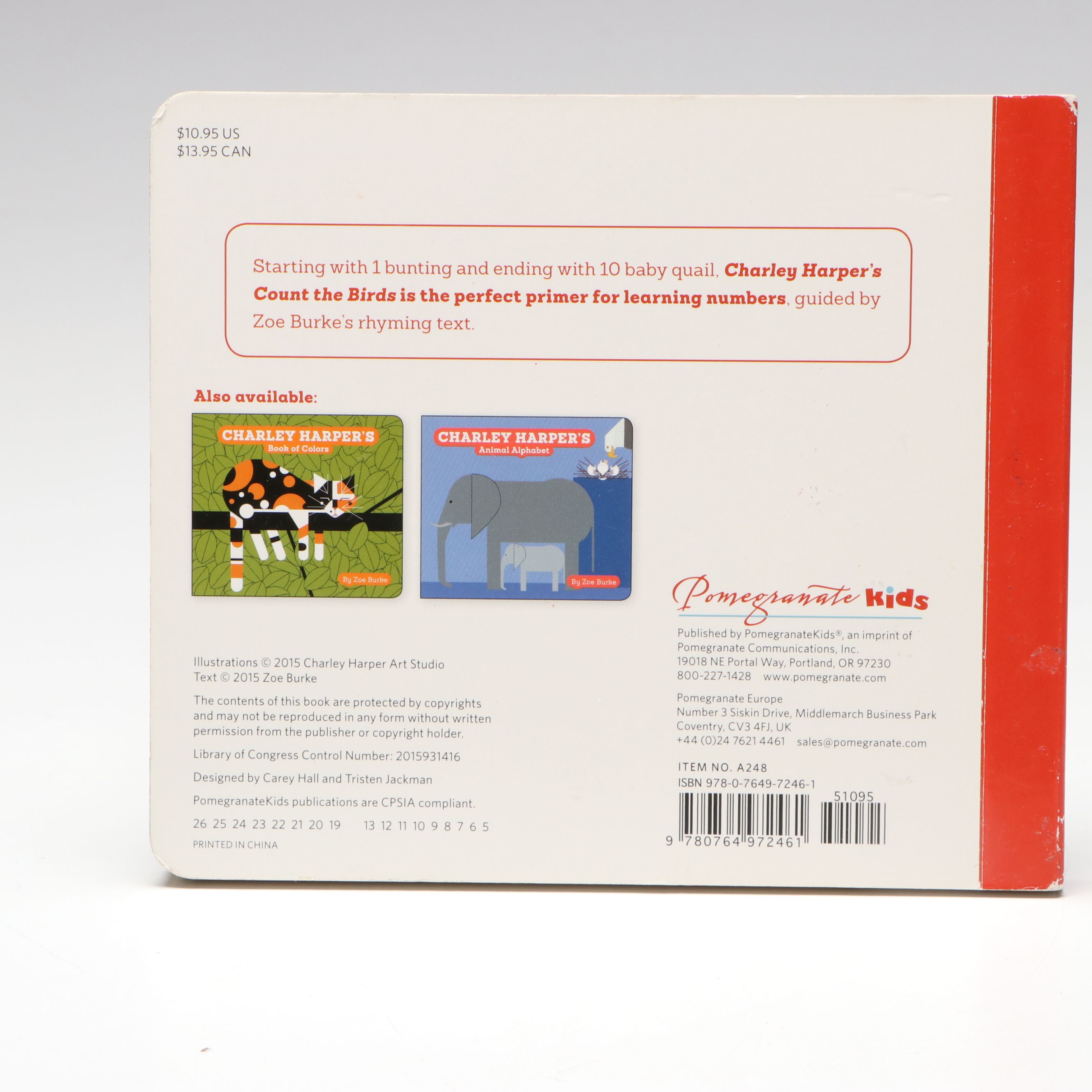 Fifth Printing "Charley Harper's Count the Birds" by Zoe Burke, 2019