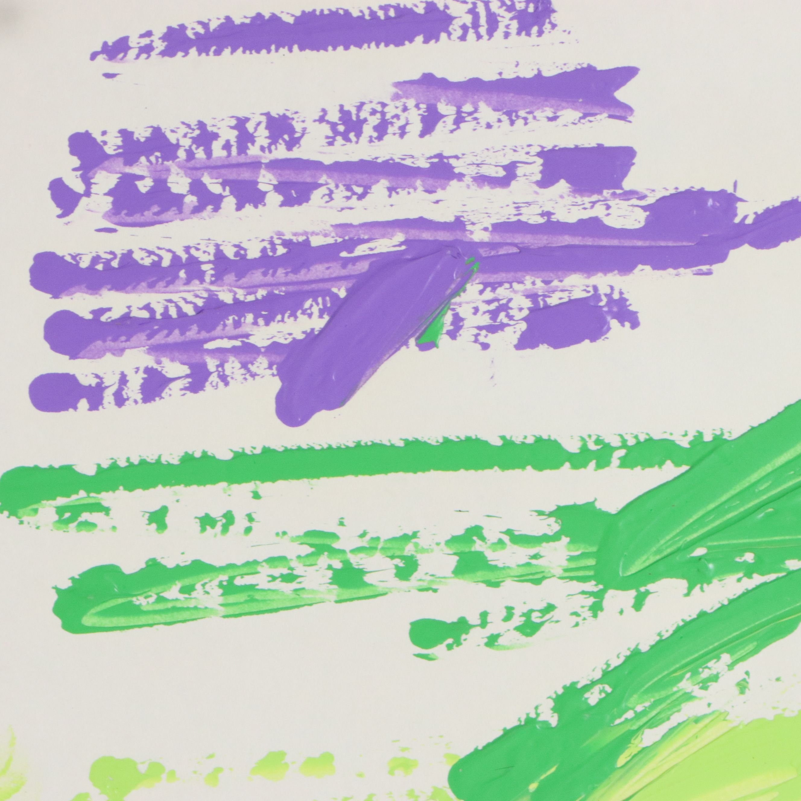 Paul Chidlaw Folk Abstract Chalk Pastel Drawing, Late 20th Century