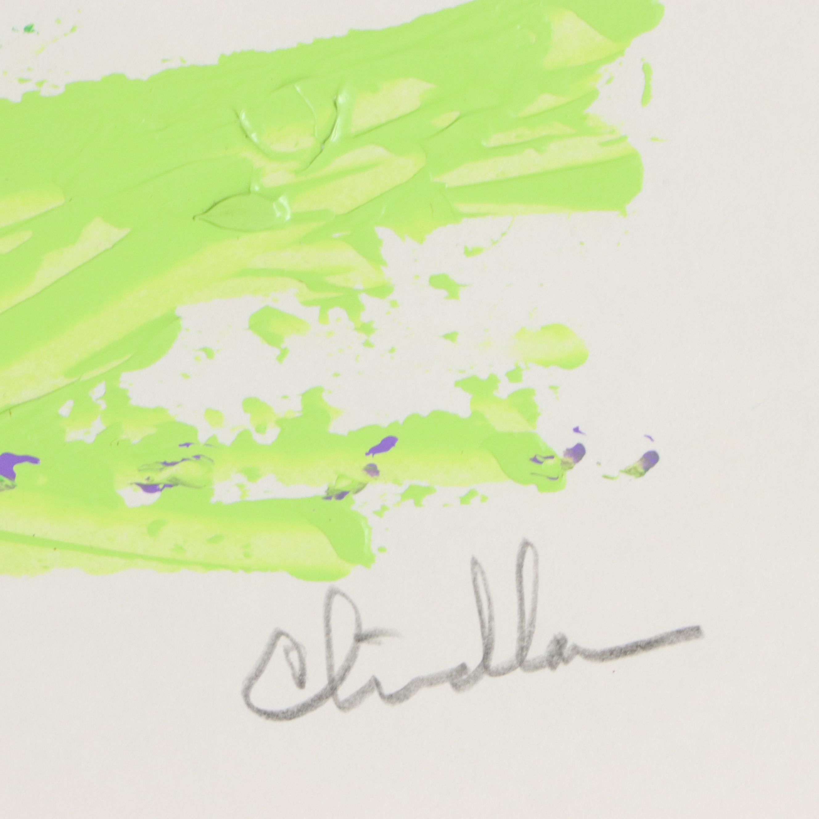 Paul Chidlaw Folk Abstract Chalk Pastel Drawing, Late 20th Century