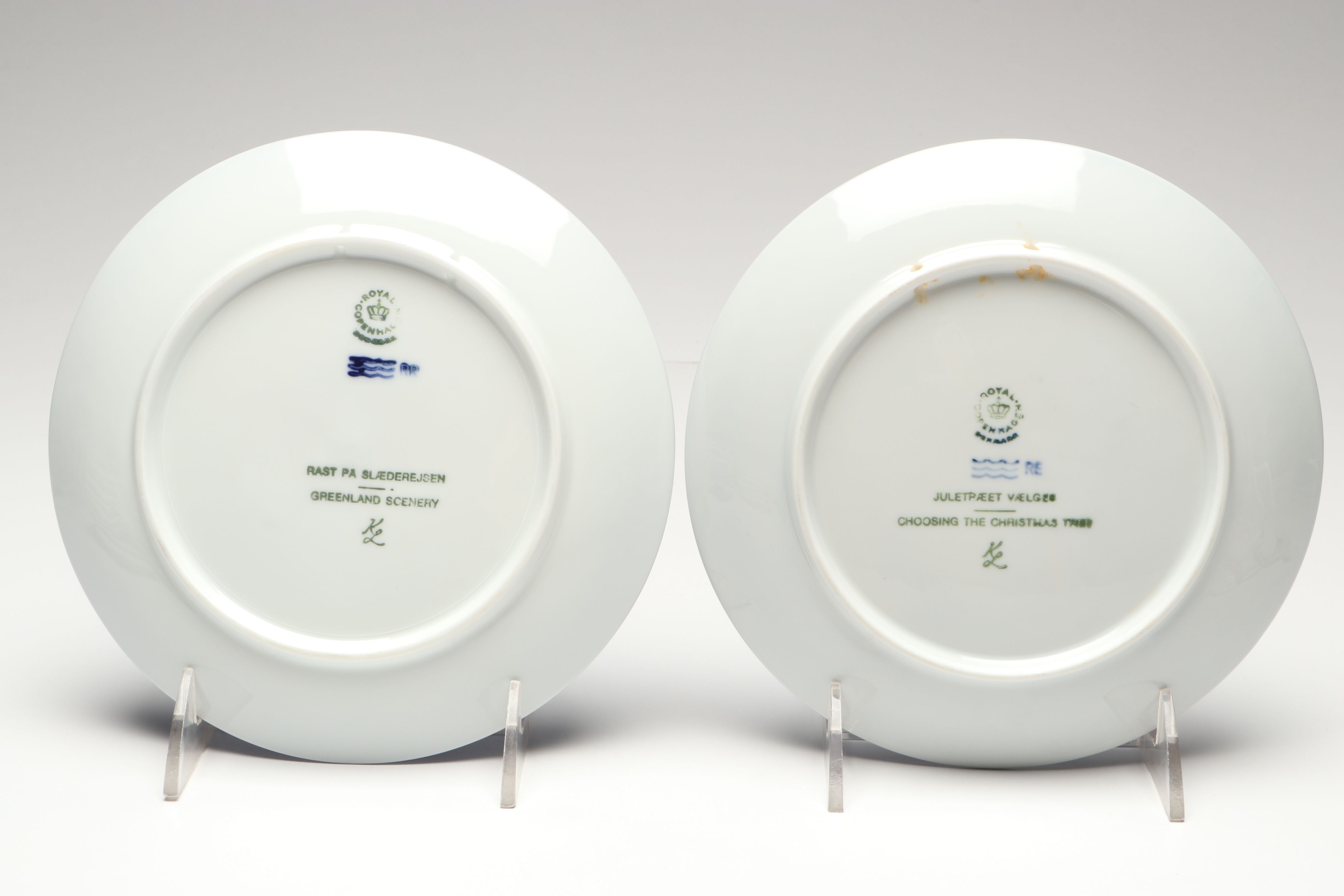 Royal Copenhagen Porcelain Collector Plates Featuring "In The Old Farmyard"