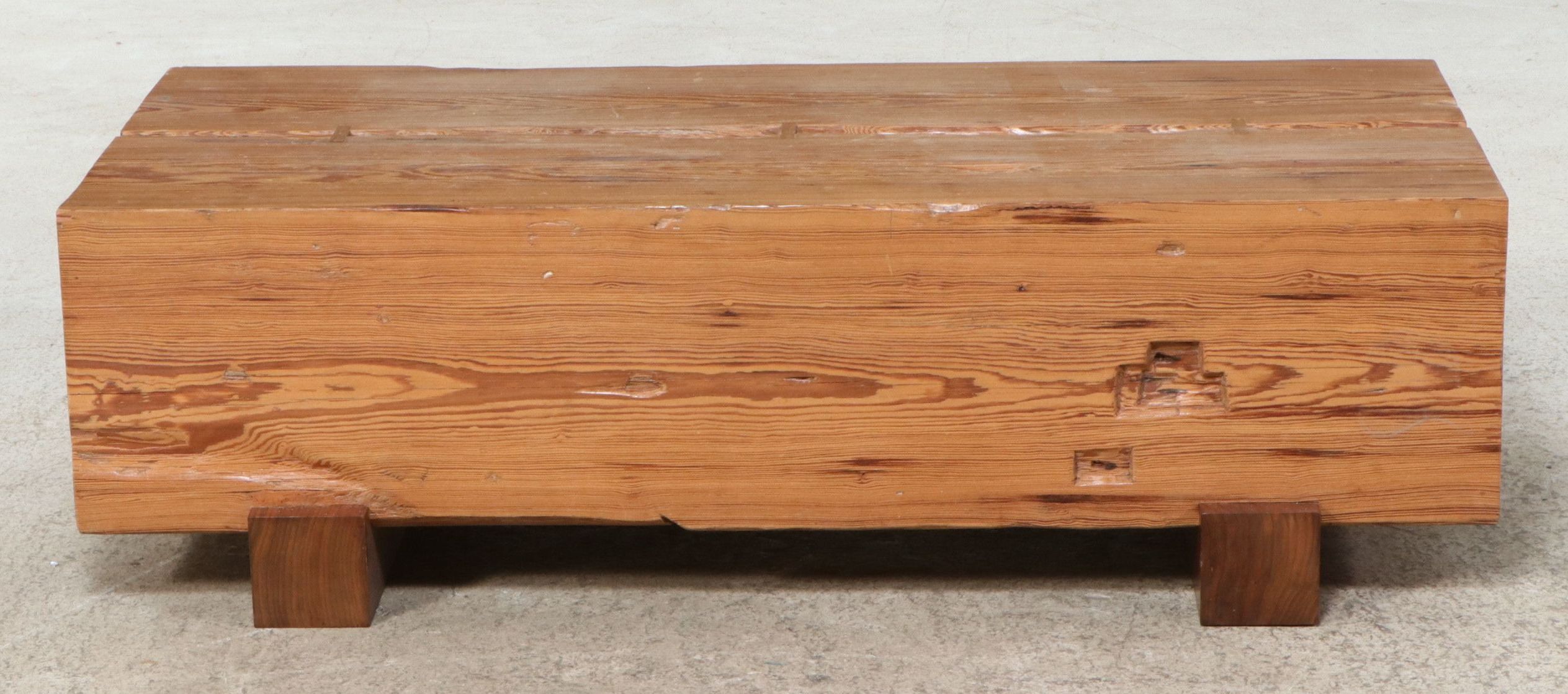 Brutalist Style Reclaimed Timber Beam Coffee Table