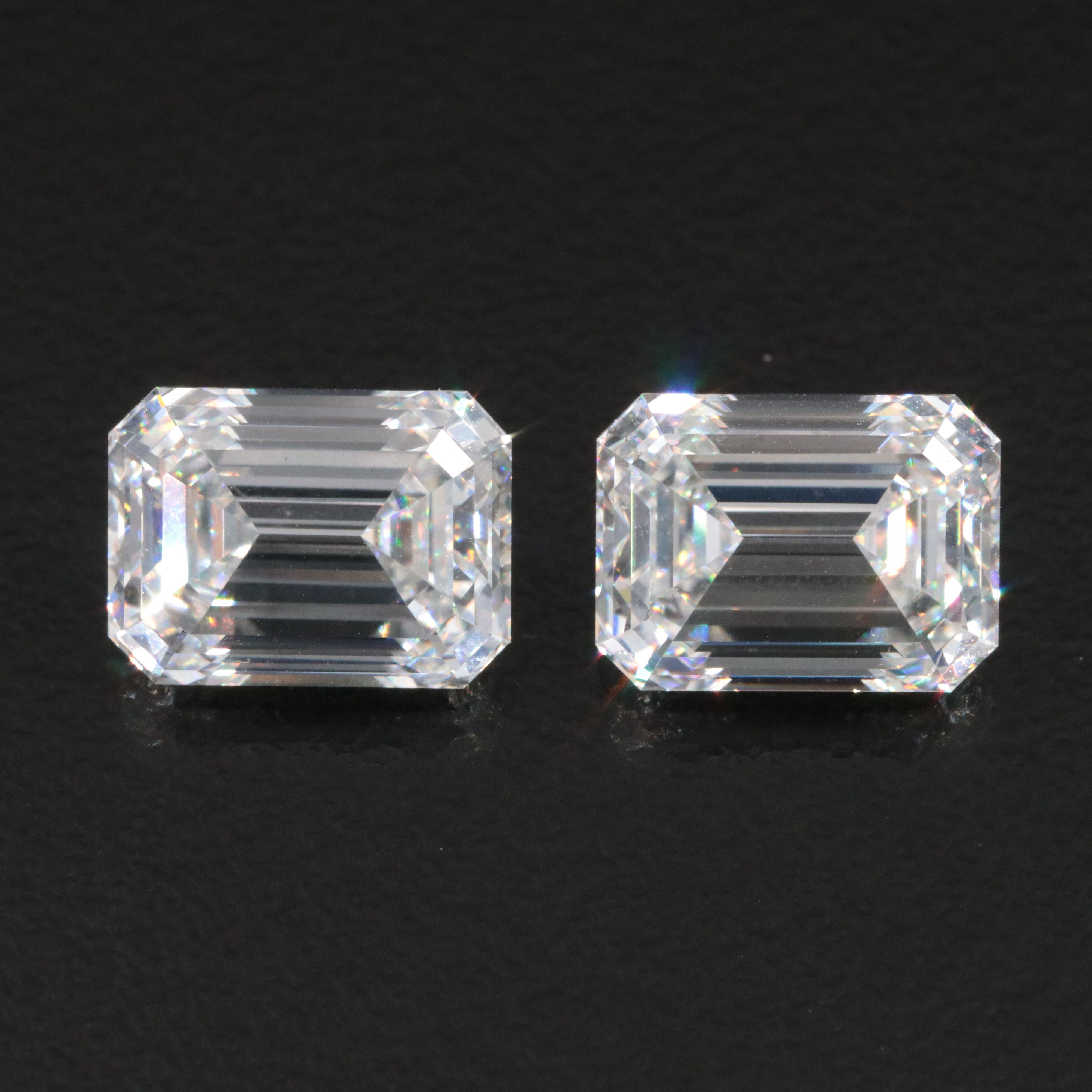 Loose 6.19 CTW Lab Grown Diamond Matched Pair with IGI Reports