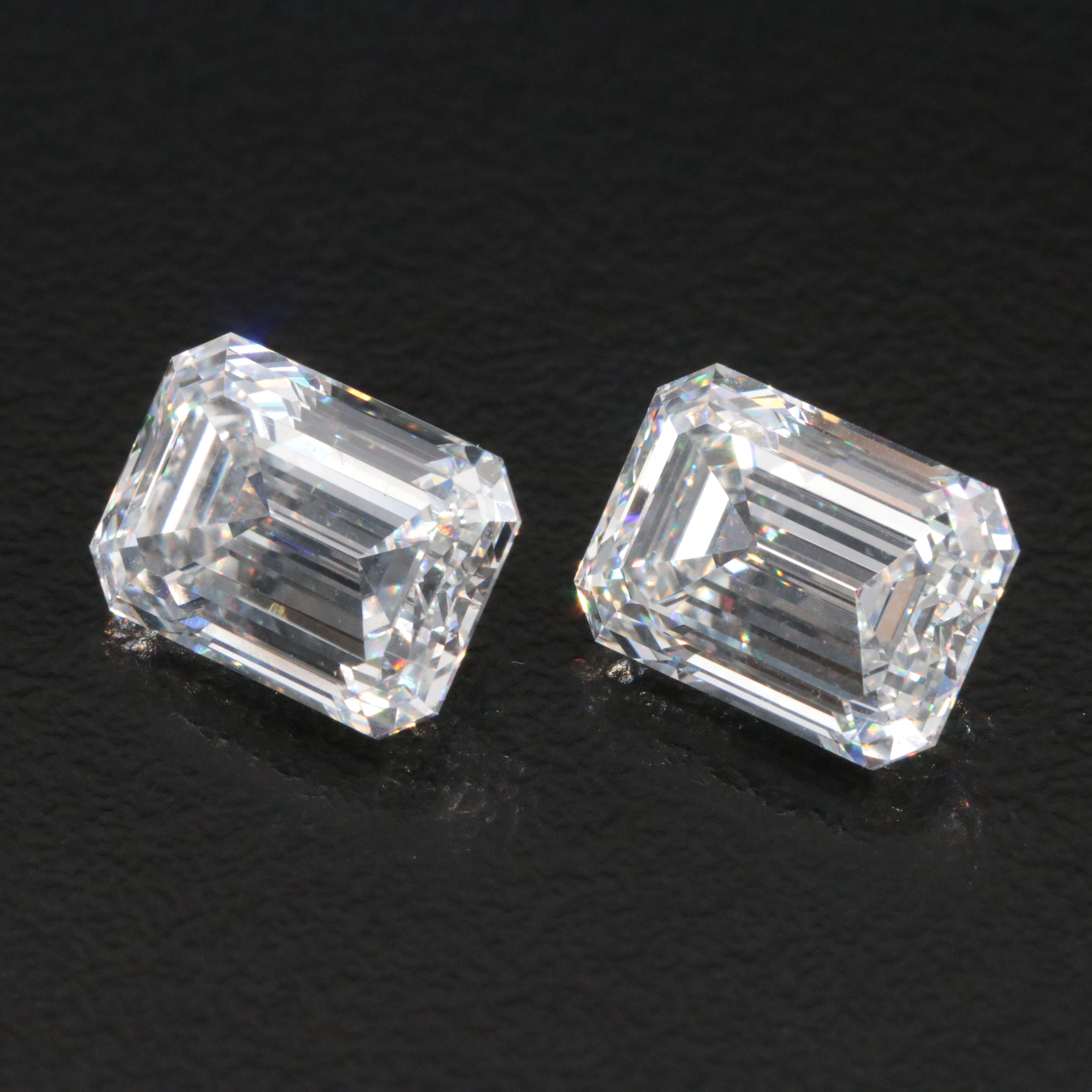 Loose 6.19 CTW Lab Grown Diamond Matched Pair with IGI Reports
