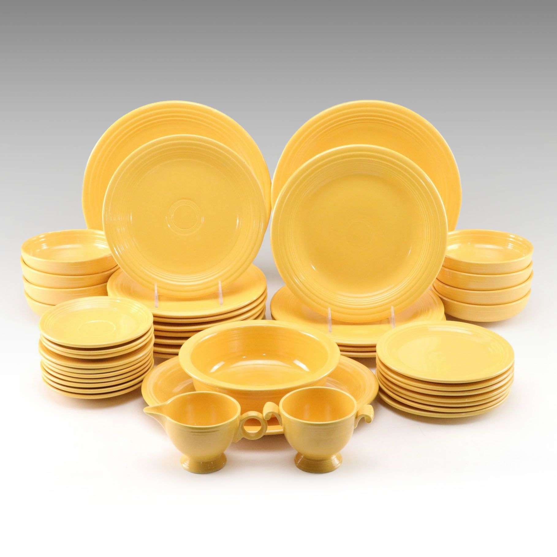 Homer Laughlin Co. "Fiesta" Yellow Dinnerware and More, Mid-20th C.