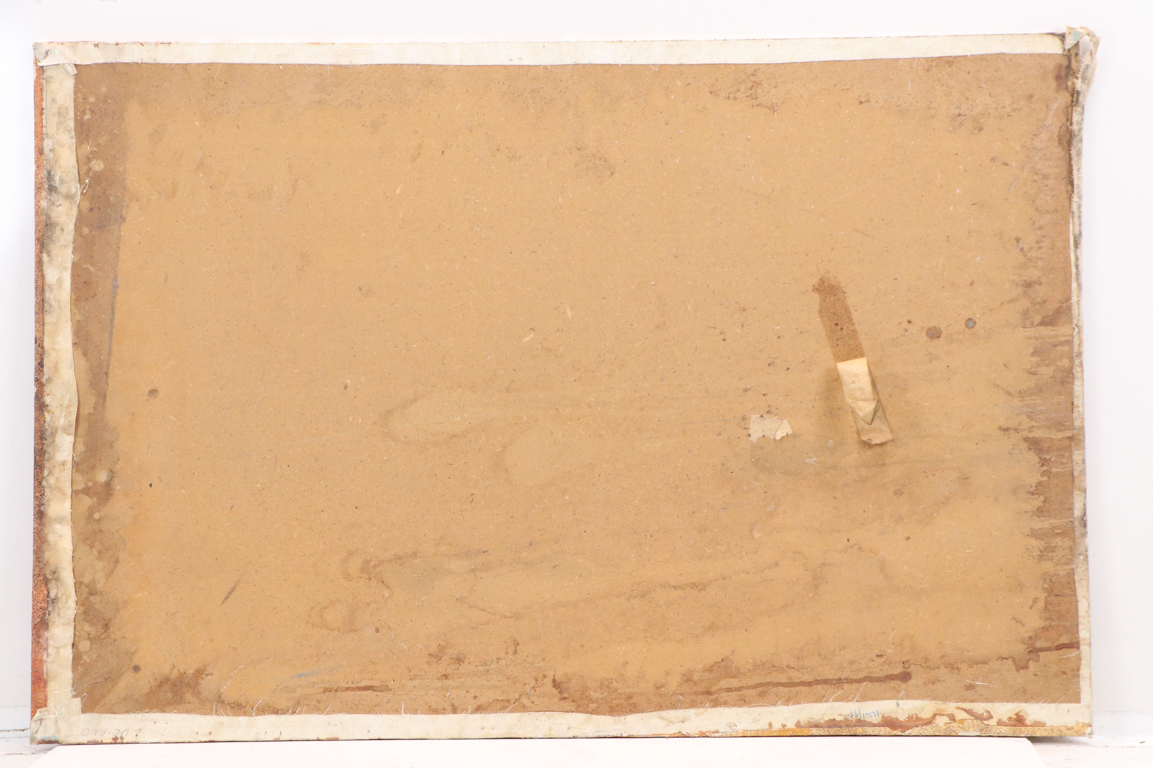 Oil and Sand Still Life Painting, Mid-20th Century