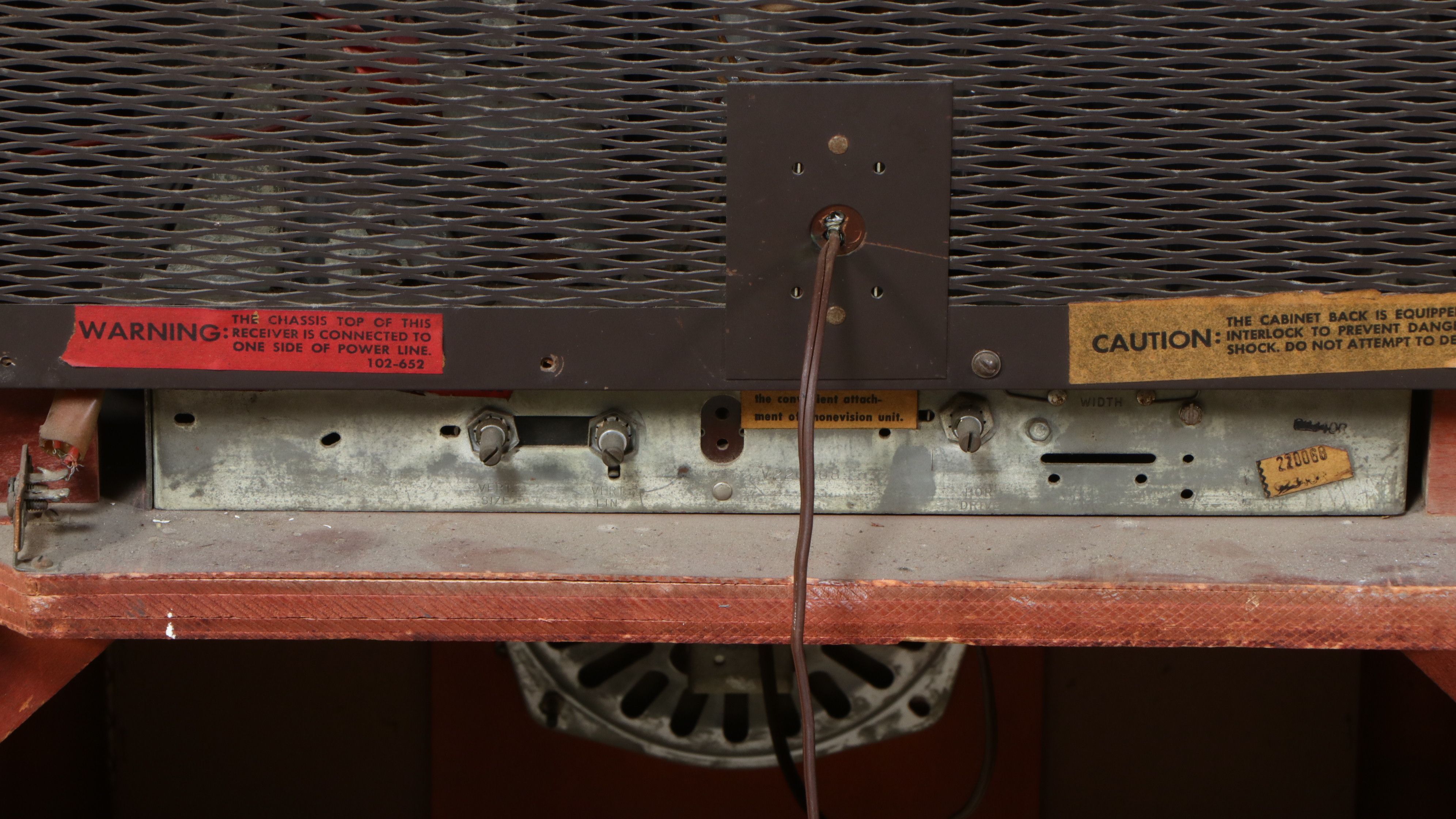 Zenith "Porthole" Mahogany Veneer Console Television, Circa 1949