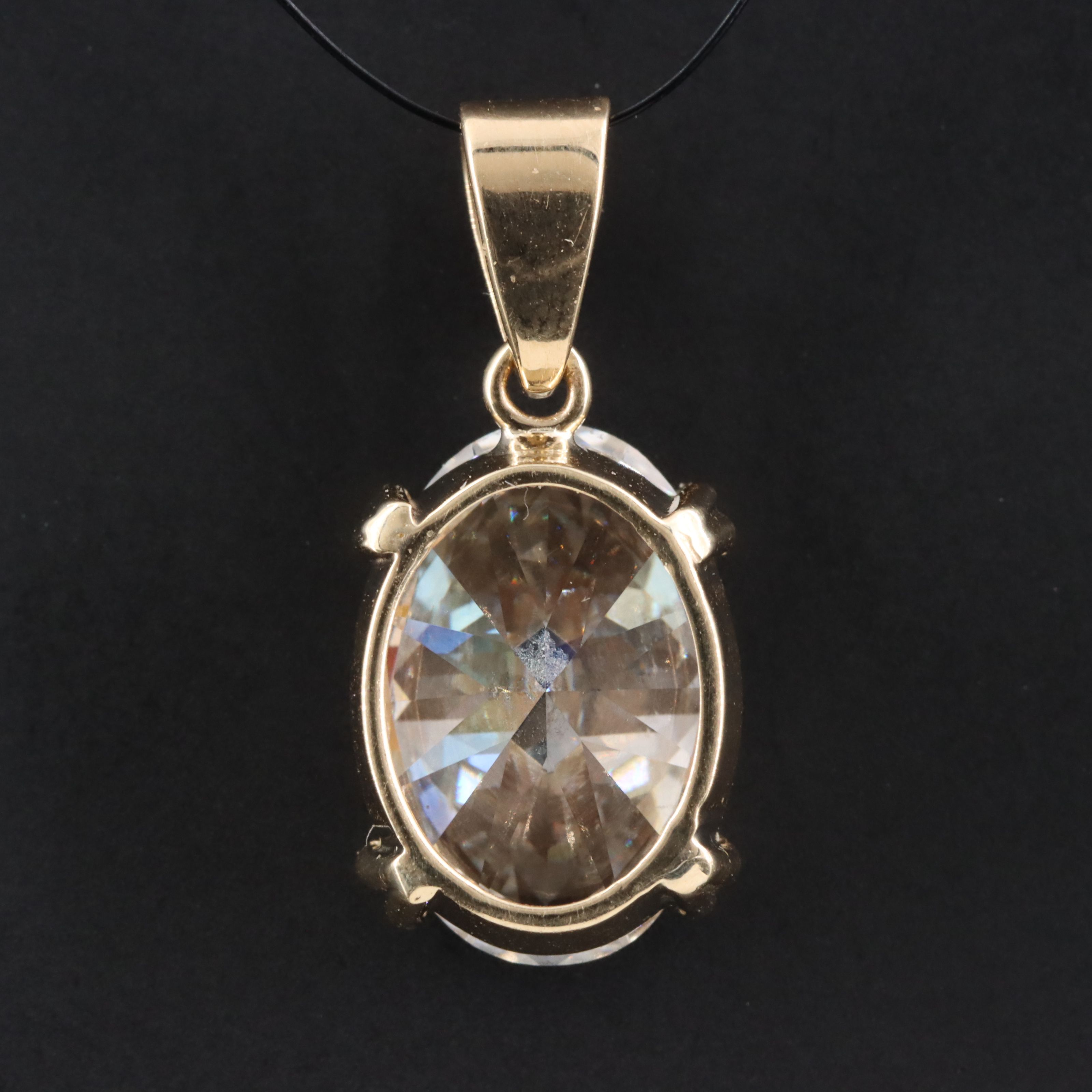 14K 4.04 CT Lab Grown Diamond Solitaire Pendant with IGI Report