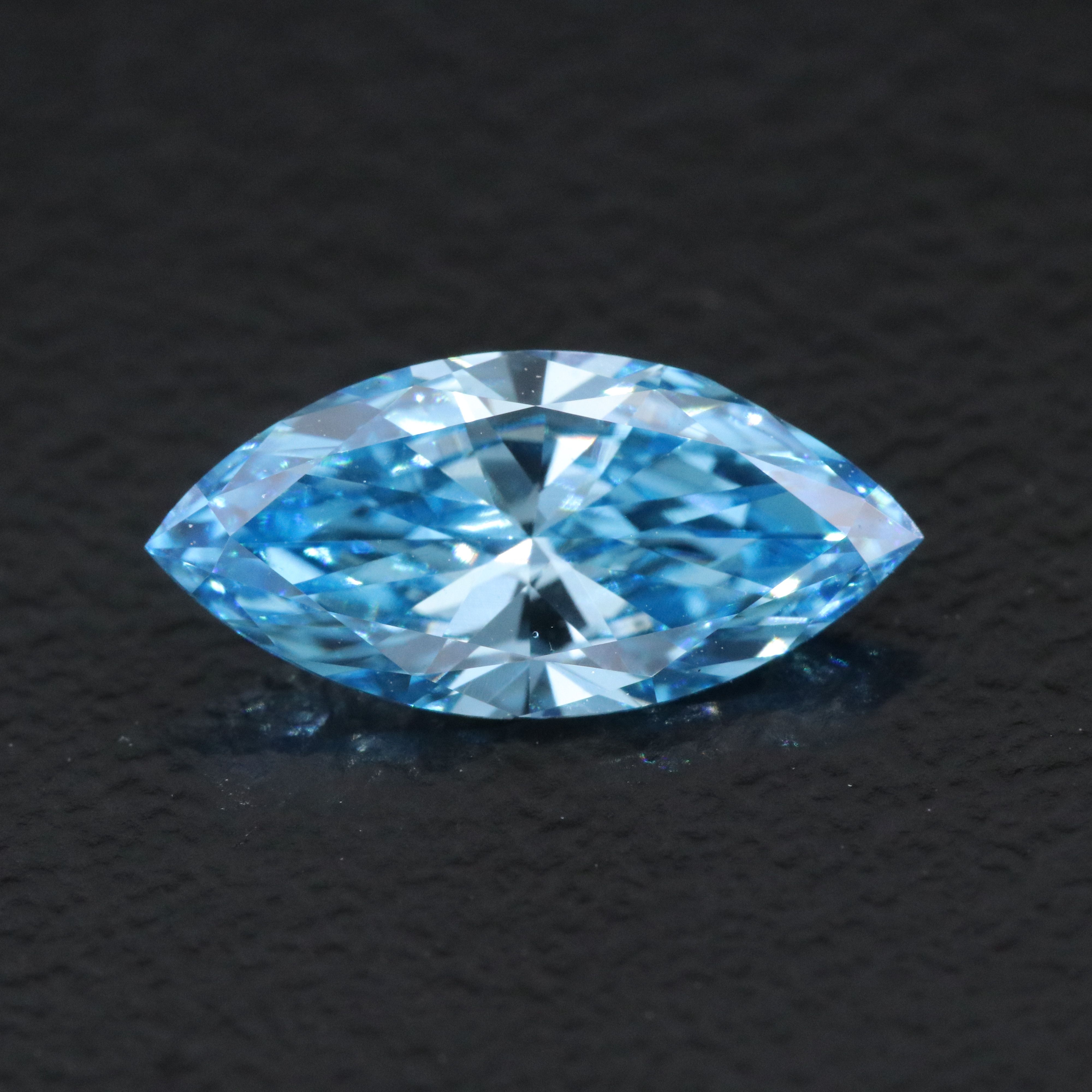 Loose 1.03 CT Lab Grown Fancy Vivid Blue Diamond with IGI Report