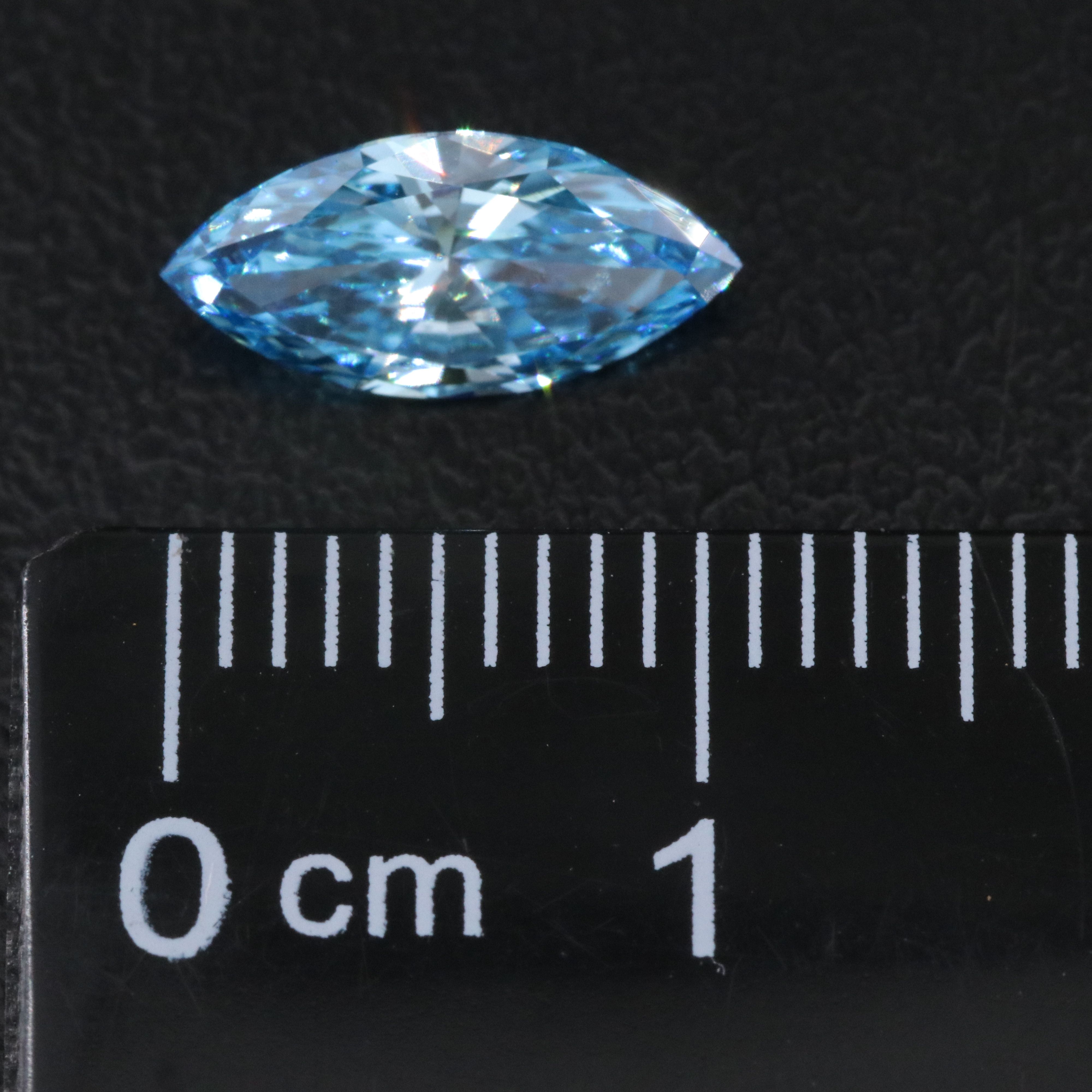 Loose 1.03 CT Lab Grown Fancy Vivid Blue Diamond with IGI Report