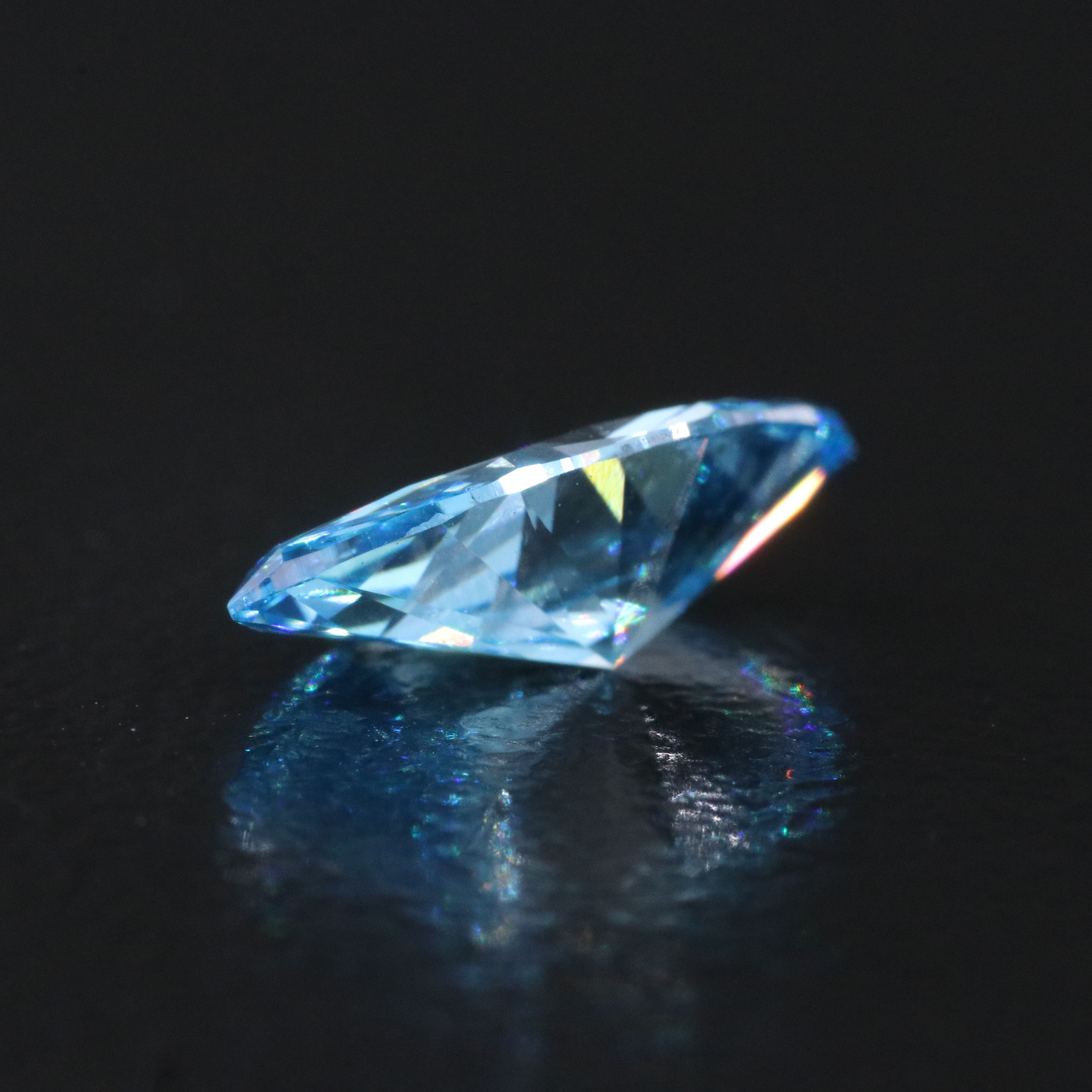 Loose 1.03 CT Lab Grown Fancy Vivid Blue Diamond with IGI Report