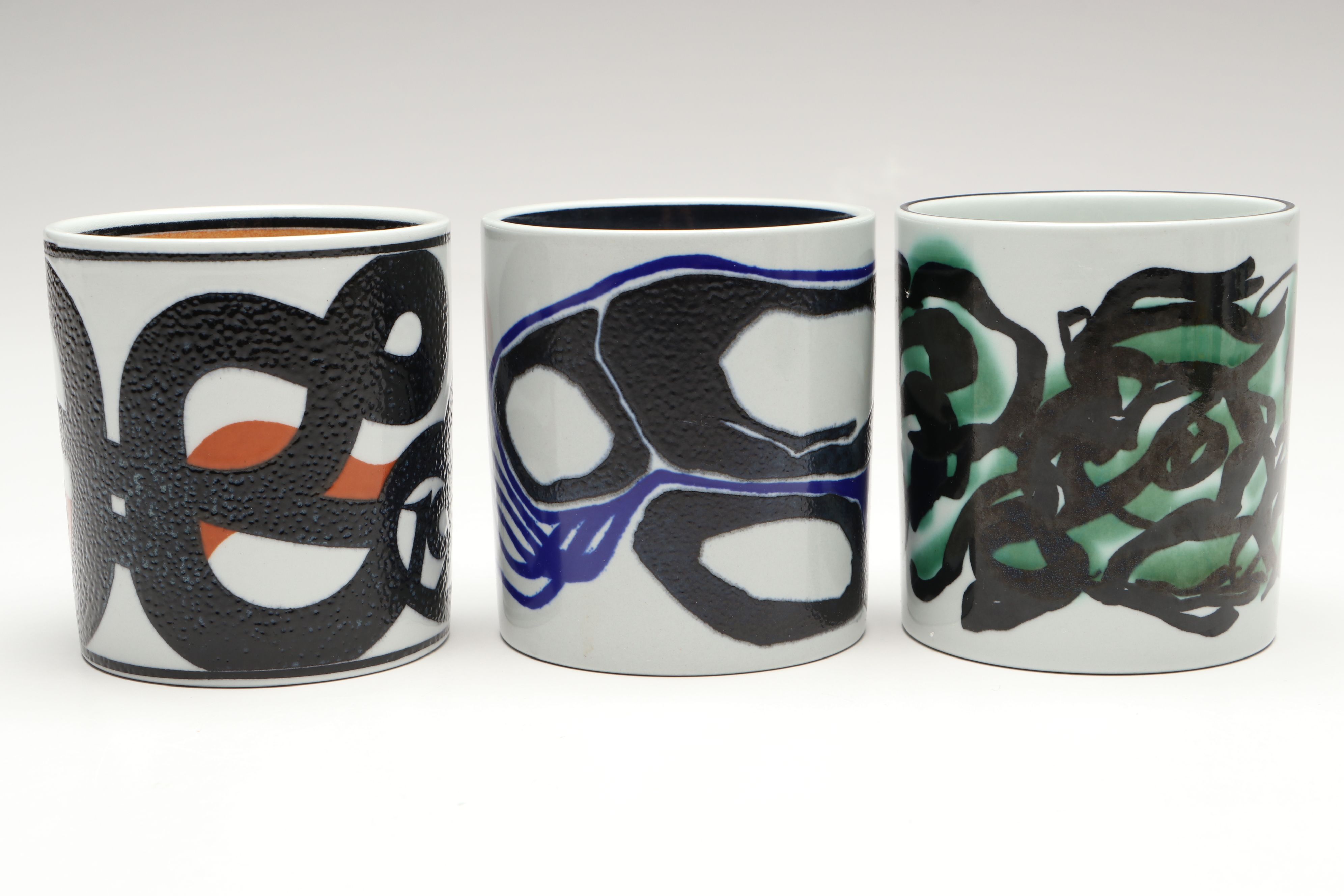 Royal Copenhagen Annual Porcelain Mugs, 1986-87, 1990-93, 1996, 1998