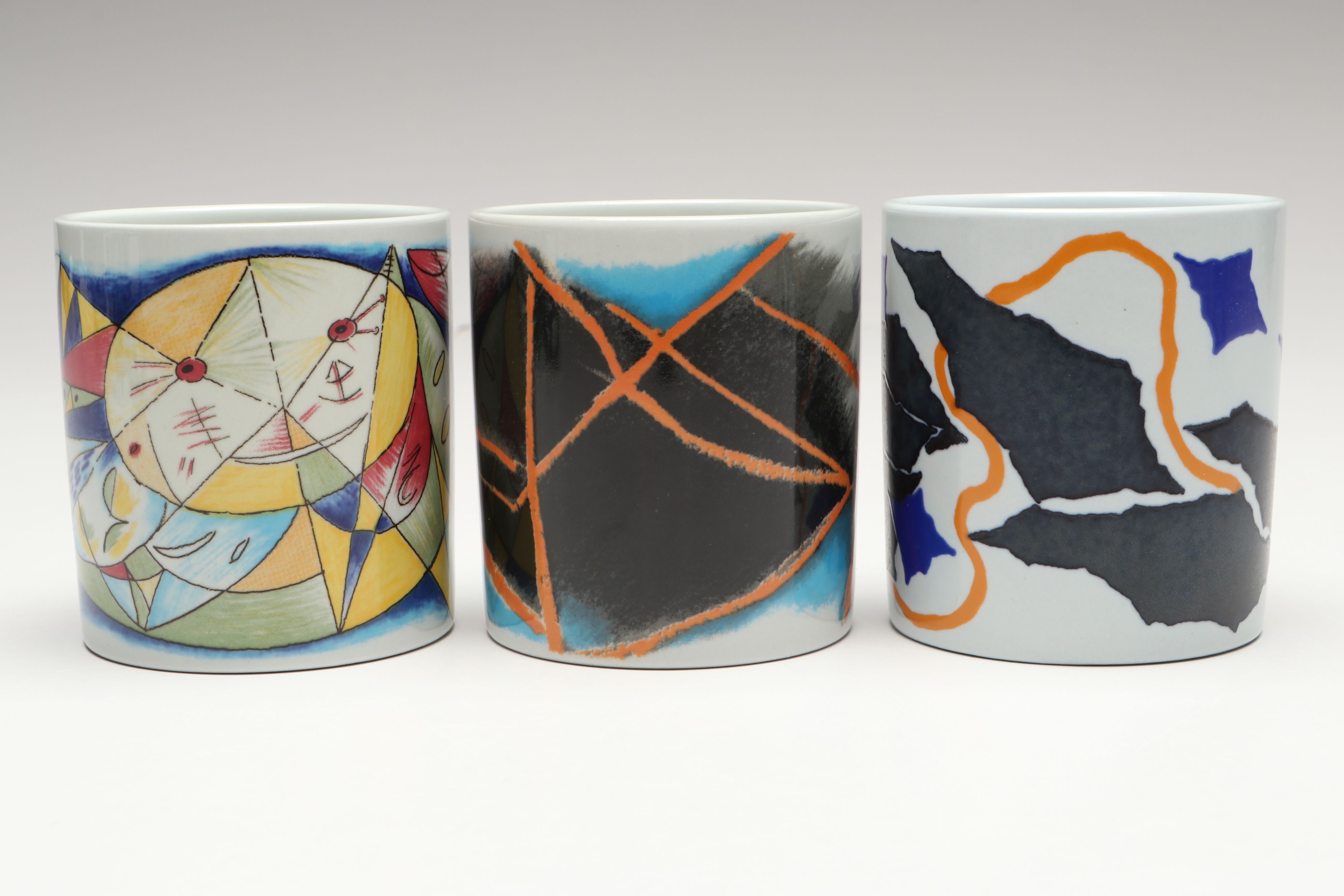 Royal Copenhagen Annual Porcelain Mugs, 1986-87, 1990-93, 1996, 1998