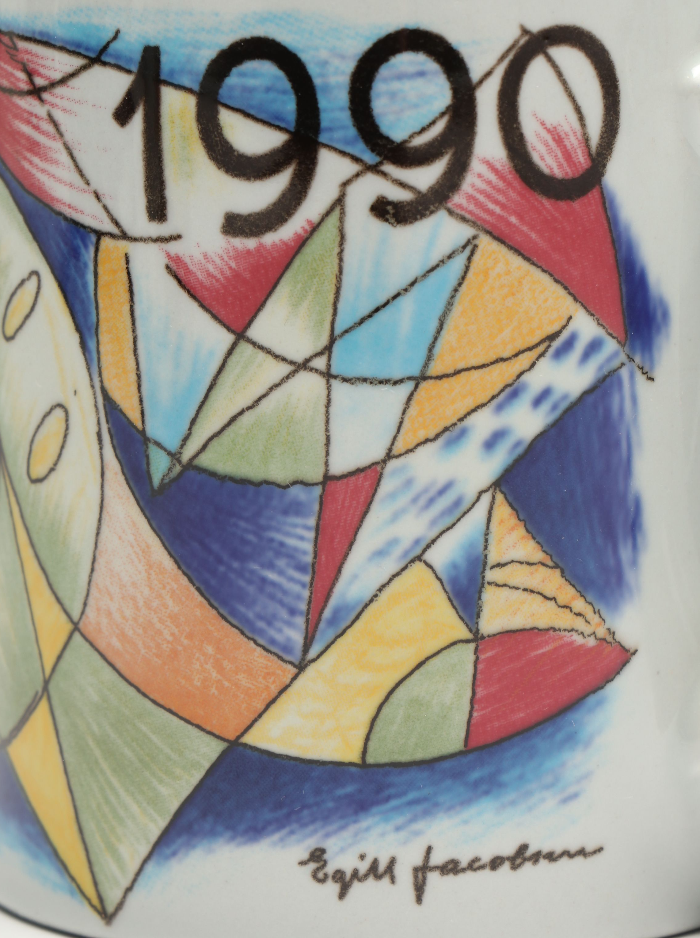 Royal Copenhagen Annual Porcelain Mugs, 1986-87, 1990-93, 1996, 1998