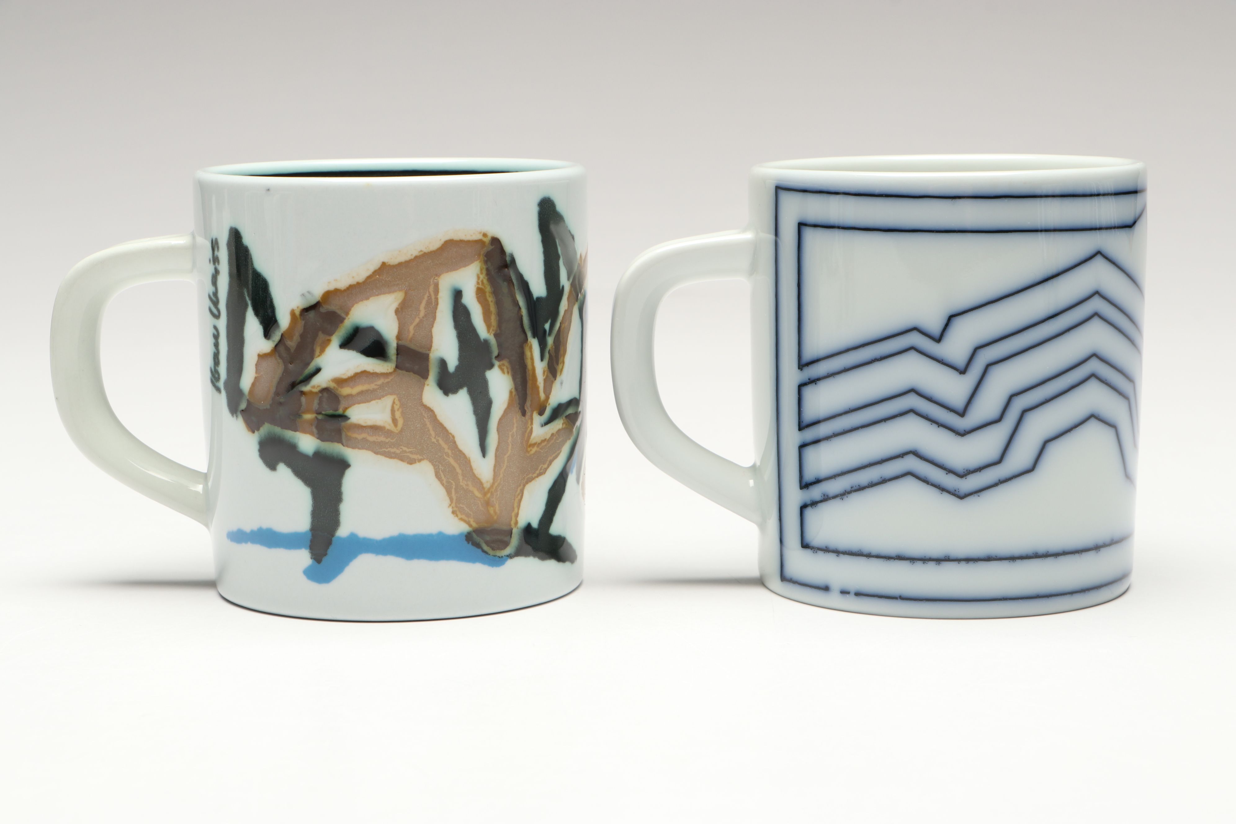 Royal Copenhagen Annual Porcelain Mugs, 1986-87, 1990-93, 1996, 1998