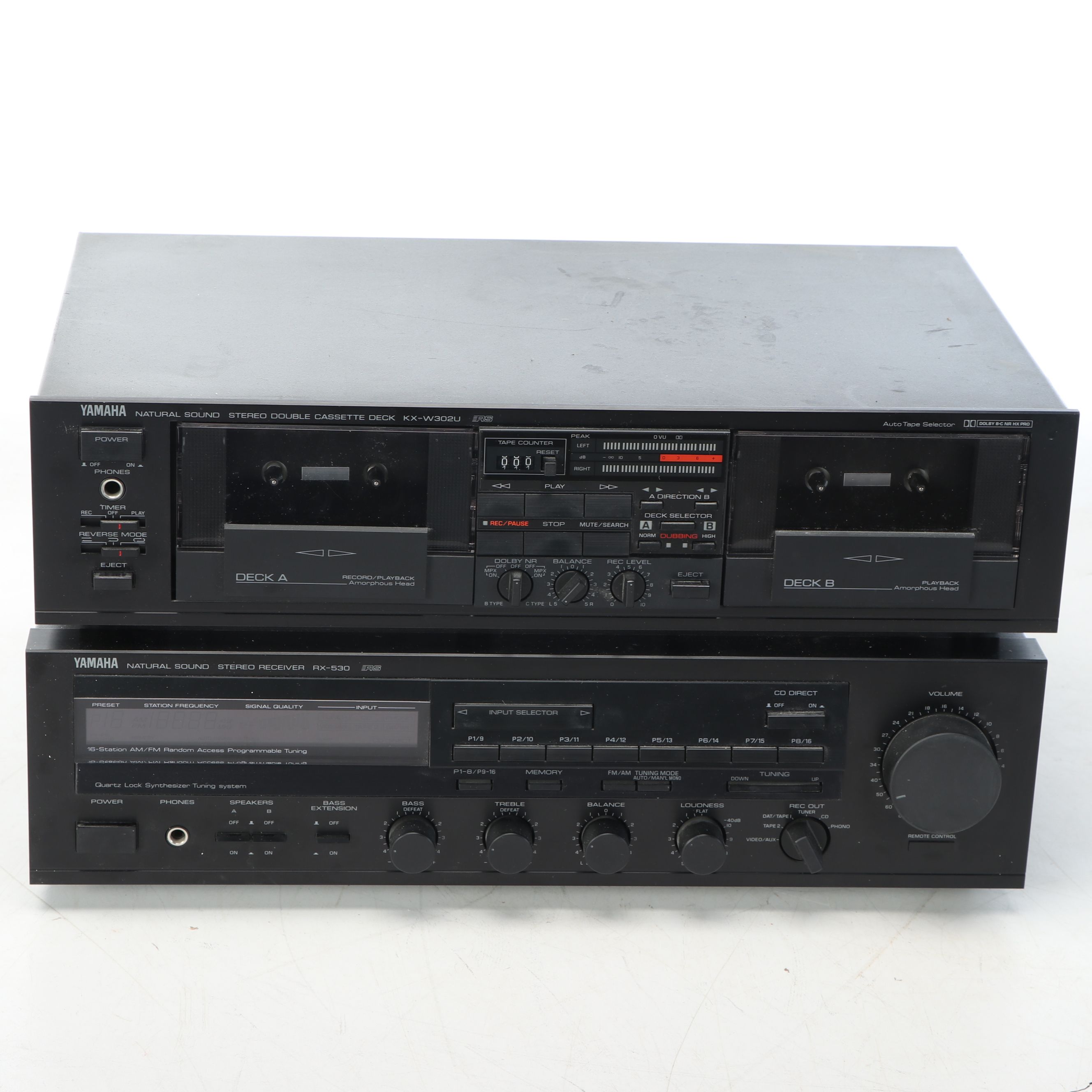 Yamaha Receiver and Cassette Deck with Pioneer CD Player and Bose Speakers