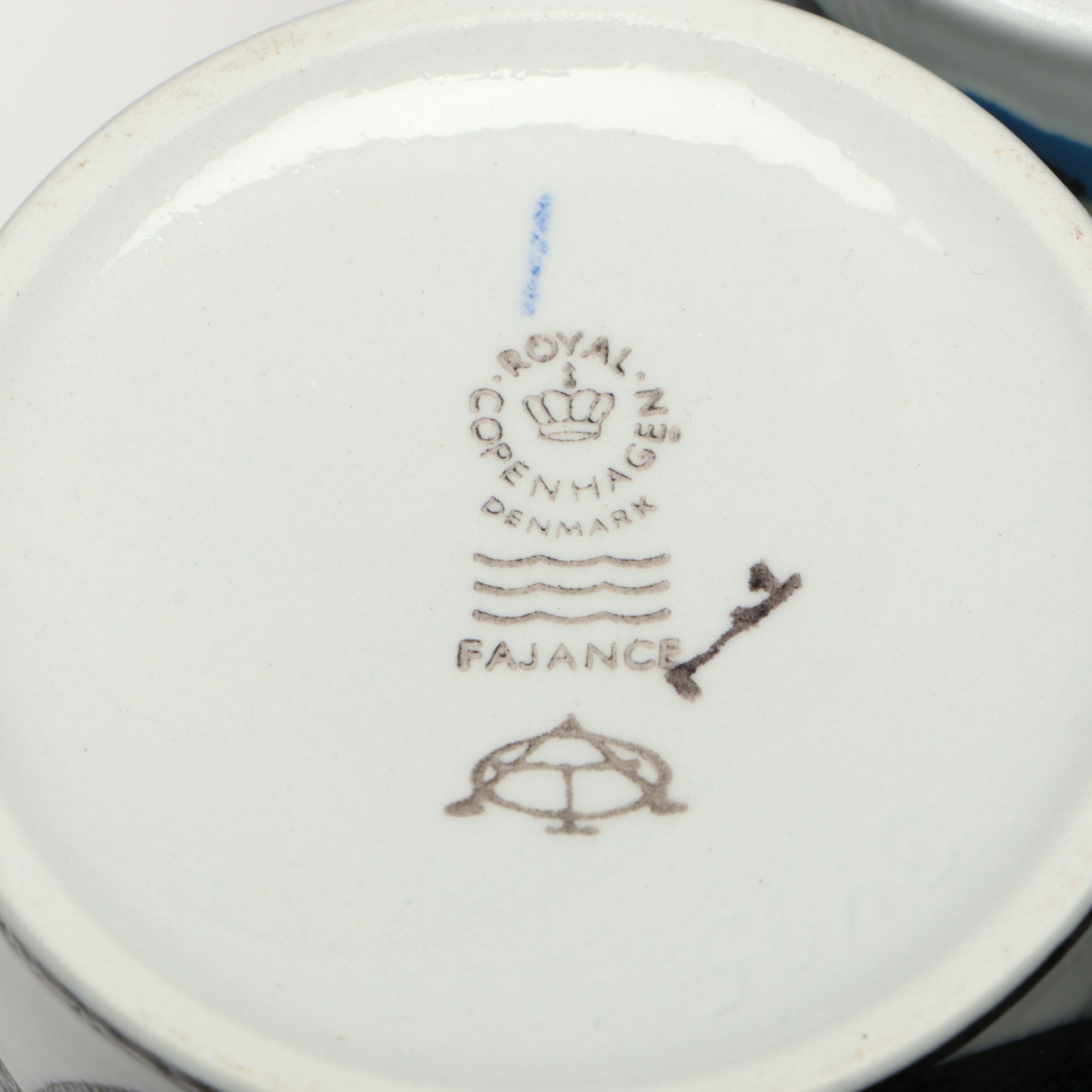 Royal Copenhagen Annual Porcelain Mugs, 1986-87, 1990-93, 1996, 1998