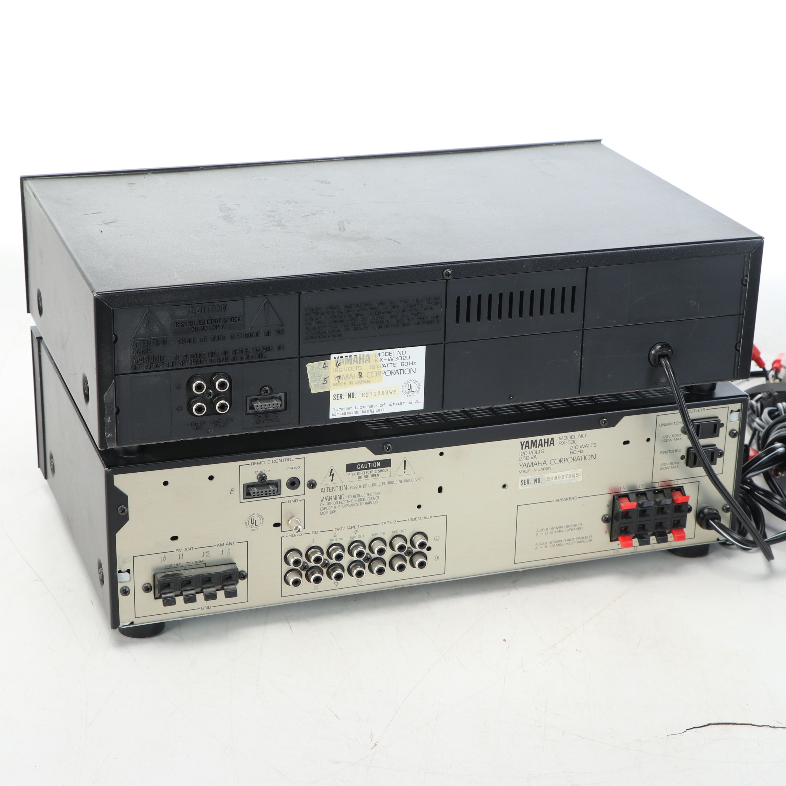 Yamaha Receiver and Cassette Deck with Pioneer CD Player and Bose Speakers