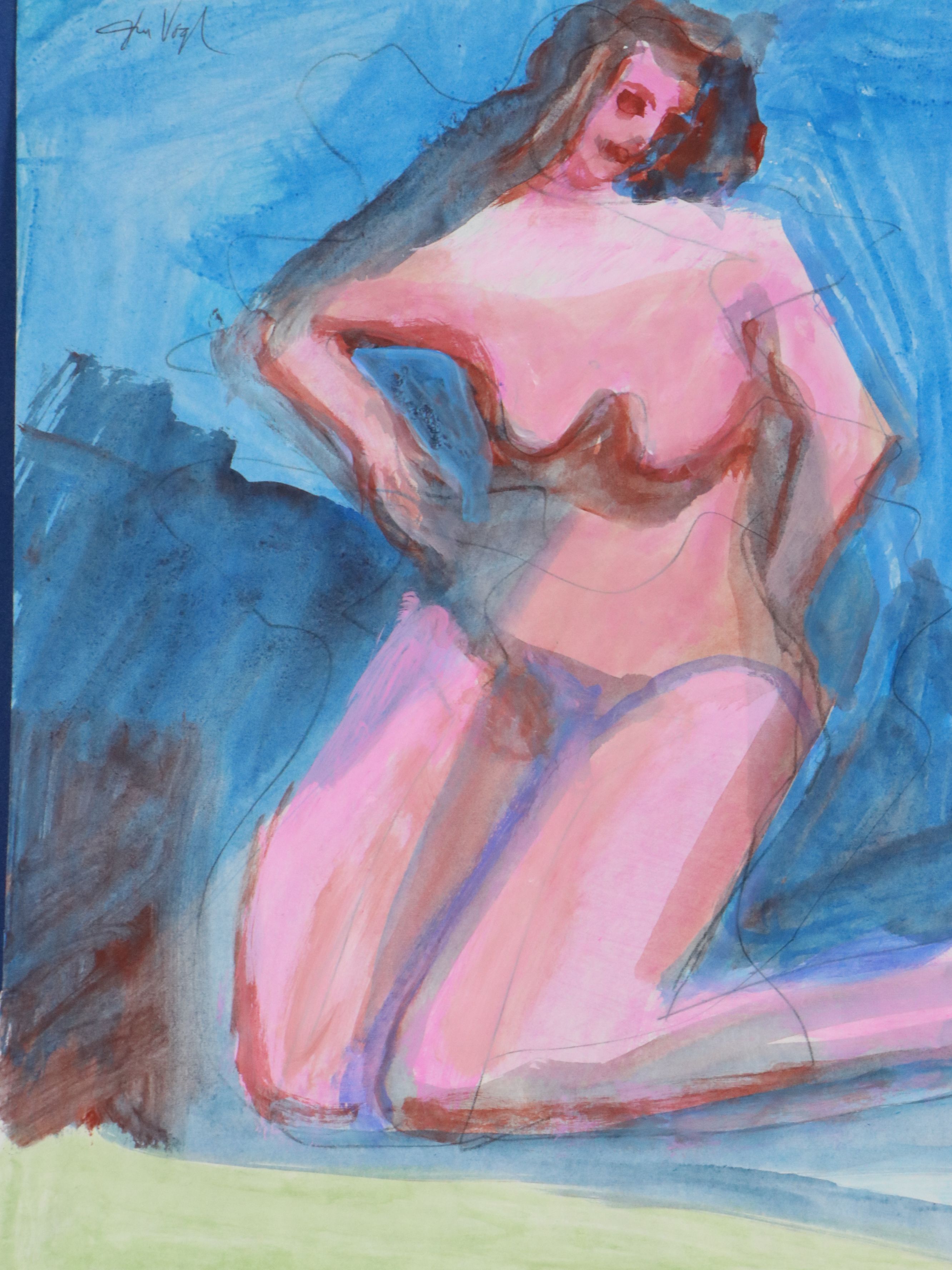 Don Vogl Works on Paper Including Collage "Celebration," 2005