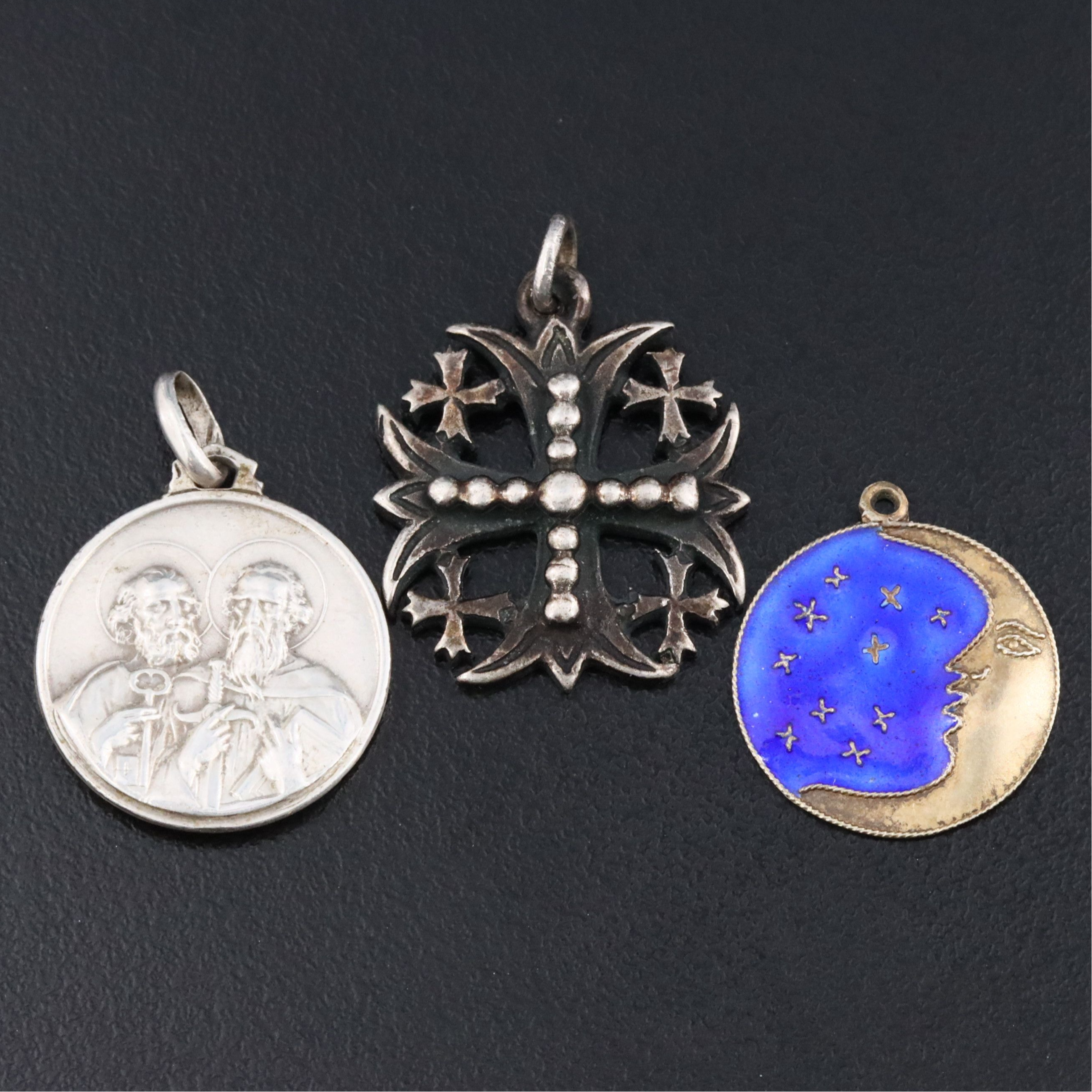 Sterling Pendant Collection Featuring James Avery, Religious Motifs and Moon