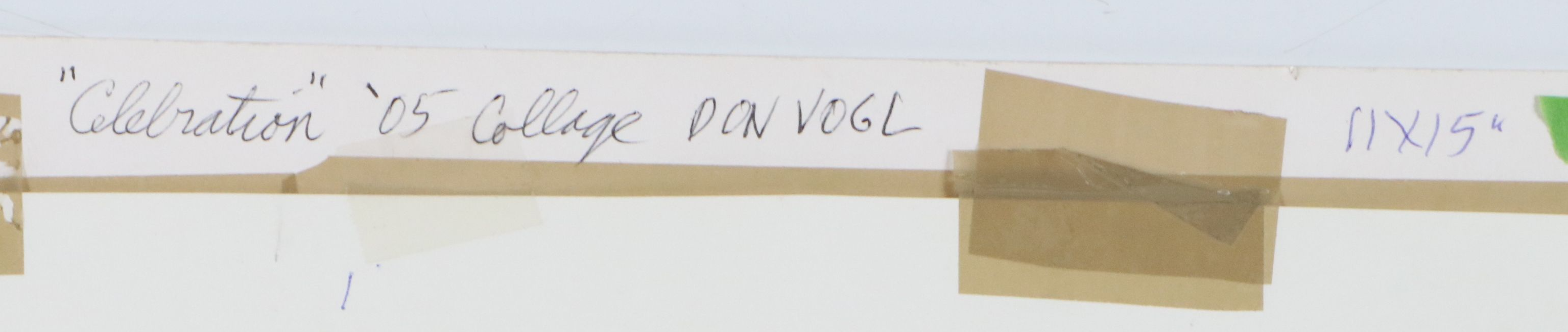 Don Vogl Works on Paper Including Collage "Celebration," 2005