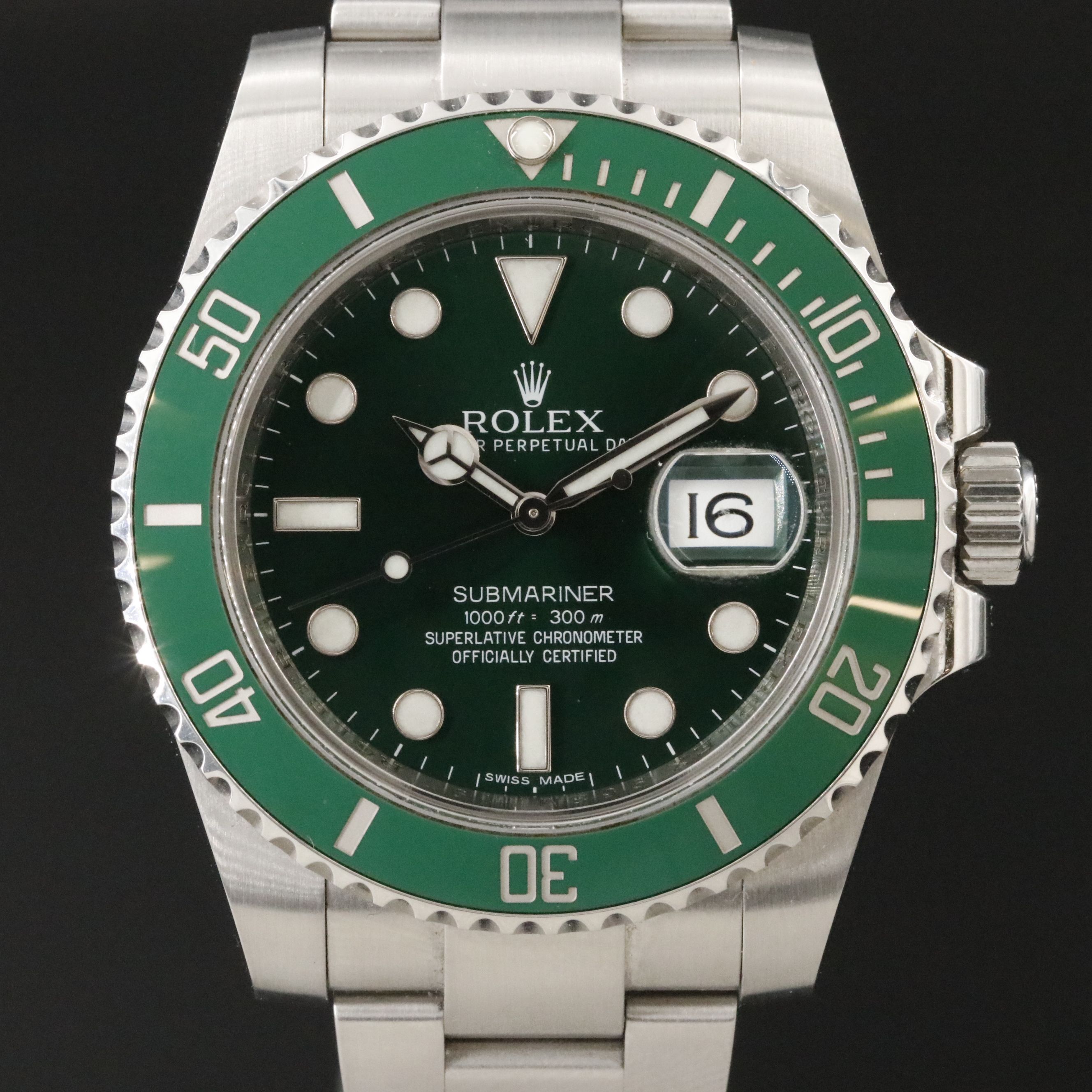 Rolex "Hulk" Steelinox Green Dial & Ceramic Bezel Insert Submariner Ref. 116610V