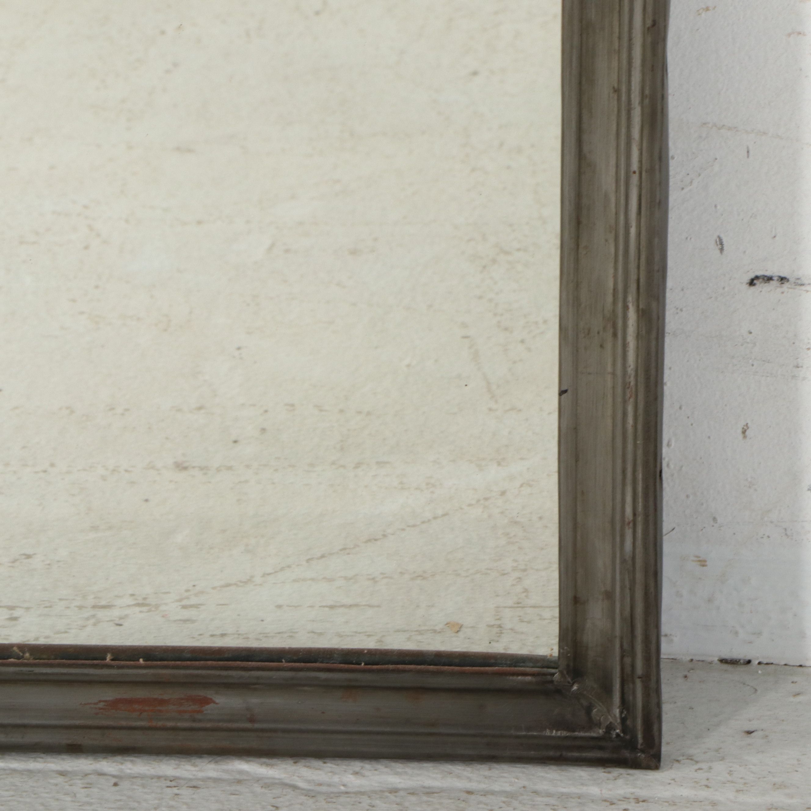 Contemporary Pewter Finish Pier Mirror, 21st Century