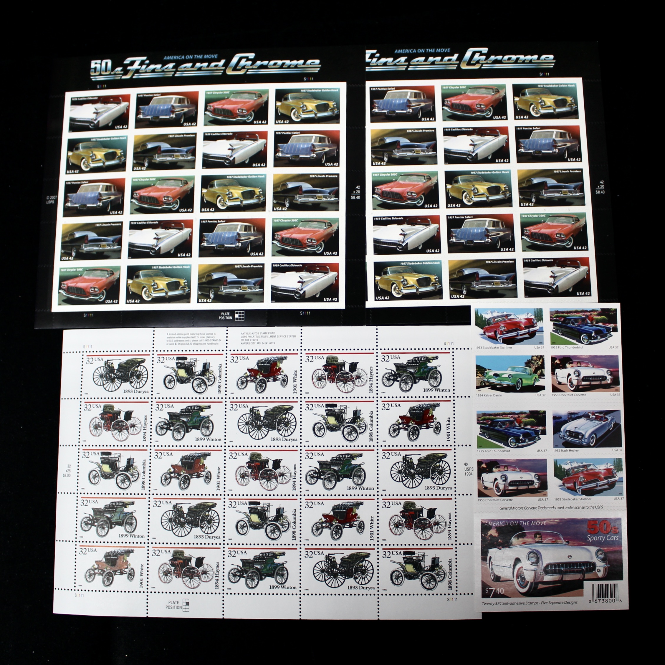 Miniature Postage Stamp Sheet Group of Fifteen Sheets, Mint Condition