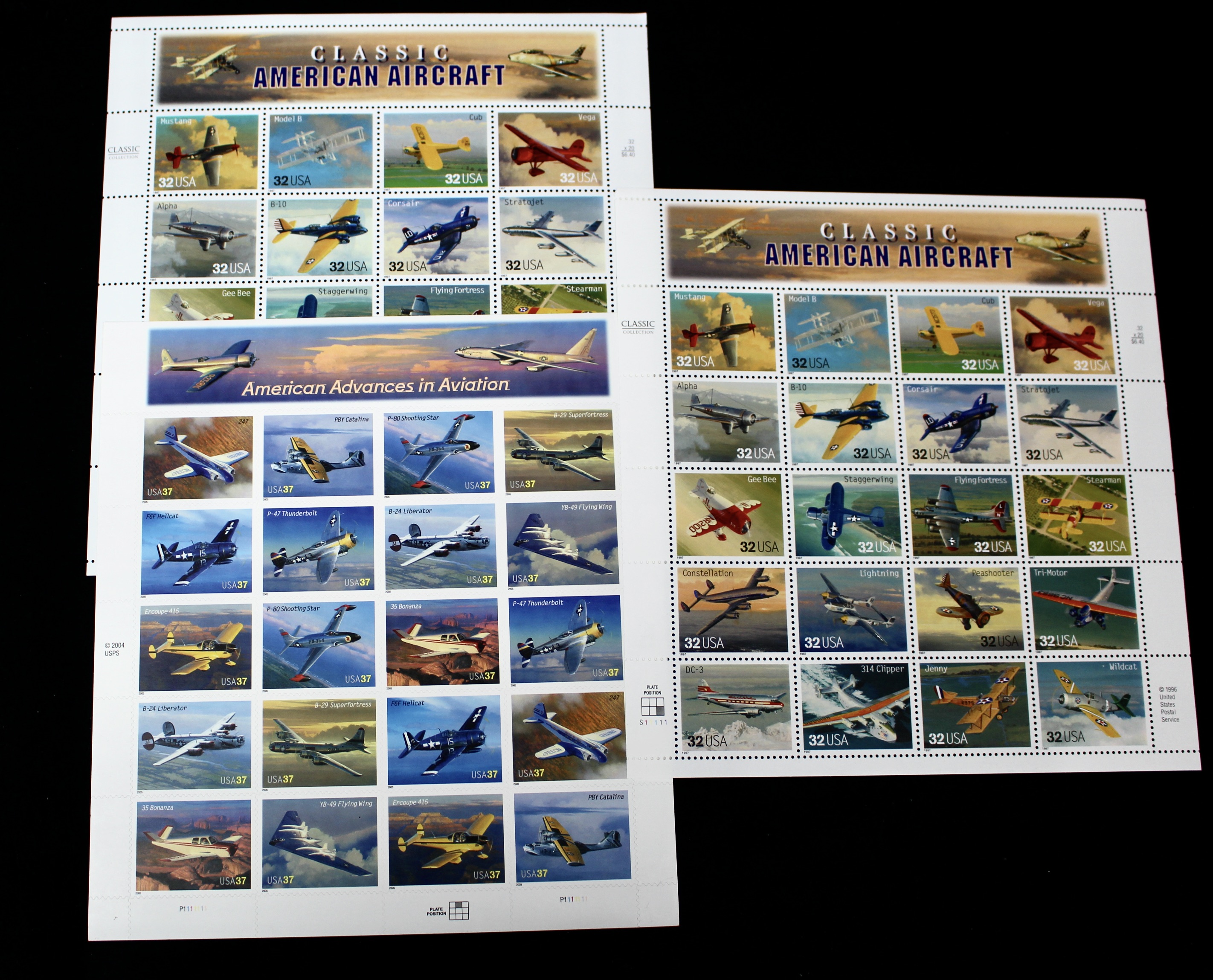 Miniature Postage Stamp Sheet Group of Fifteen Sheets, Mint Condition