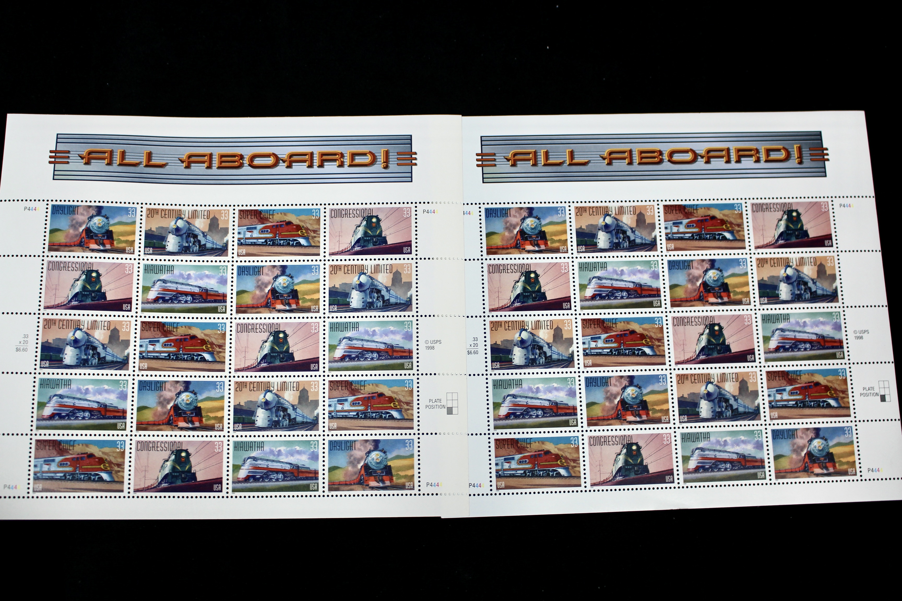 Miniature Postage Stamp Sheet Group of Fifteen Sheets, Mint Condition