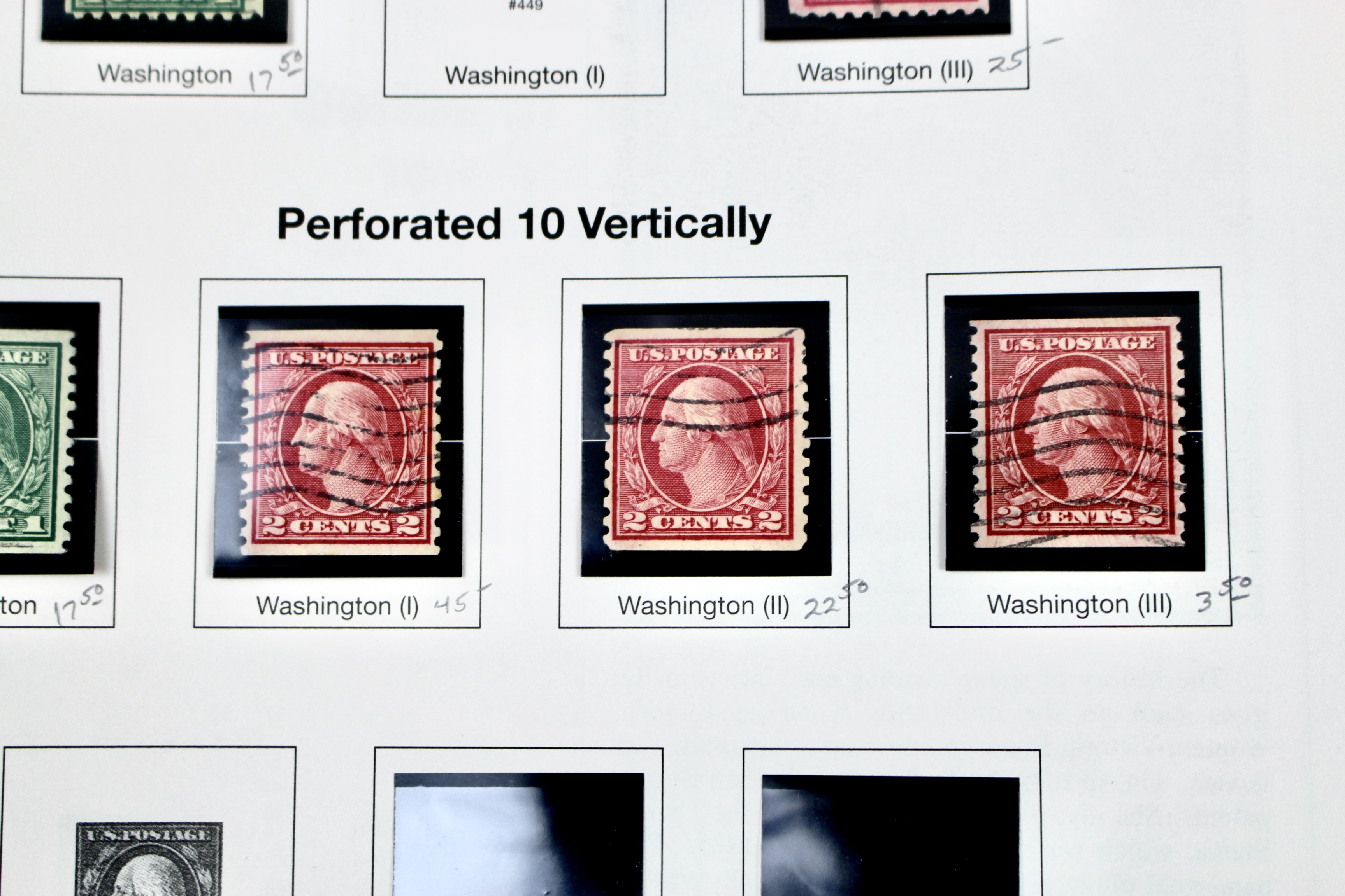 Regular Issue U.S. Postage Stamp Collection, 1910 to 1920