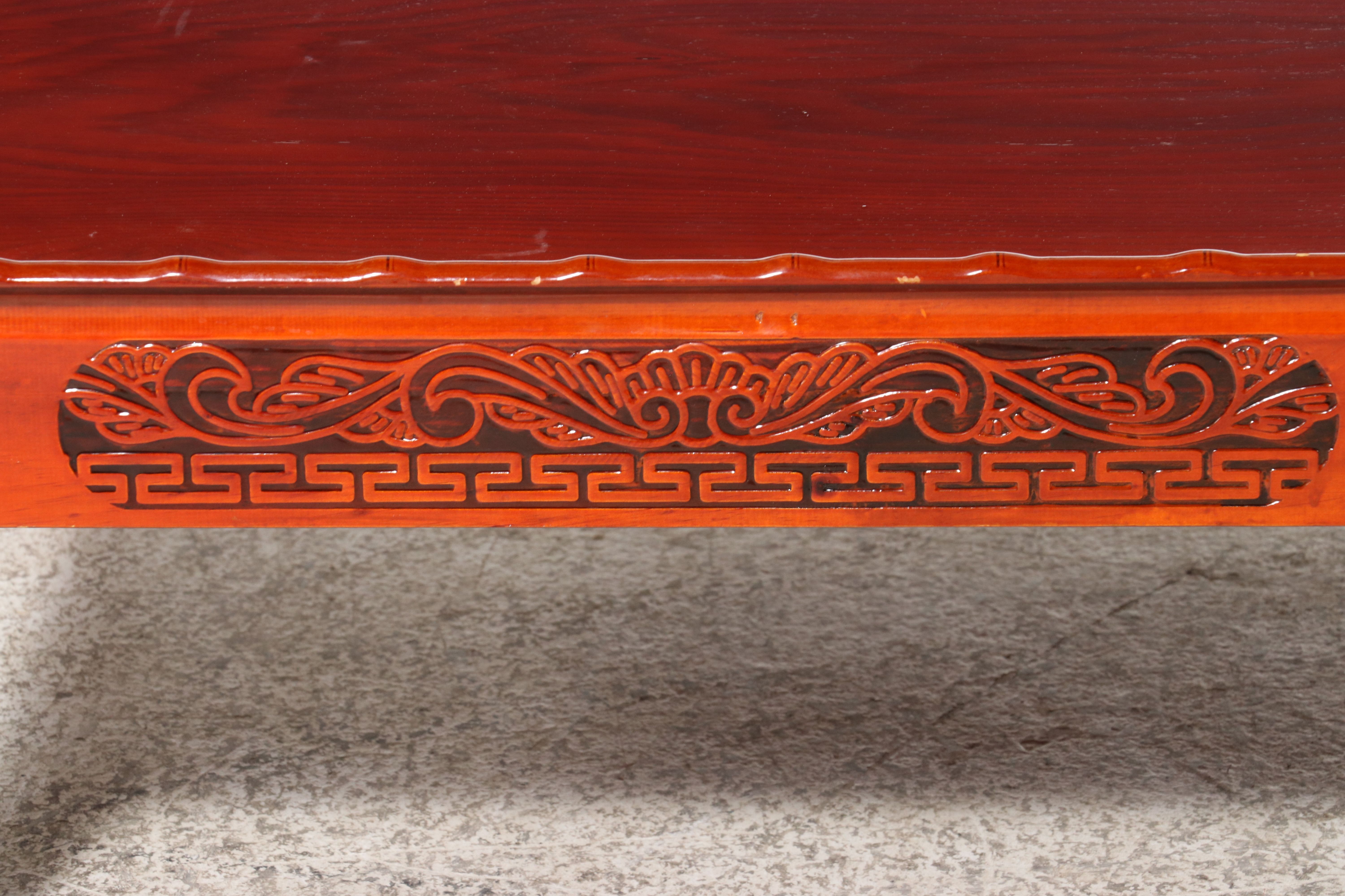 Korean Red Lacquer Folding Soban Table