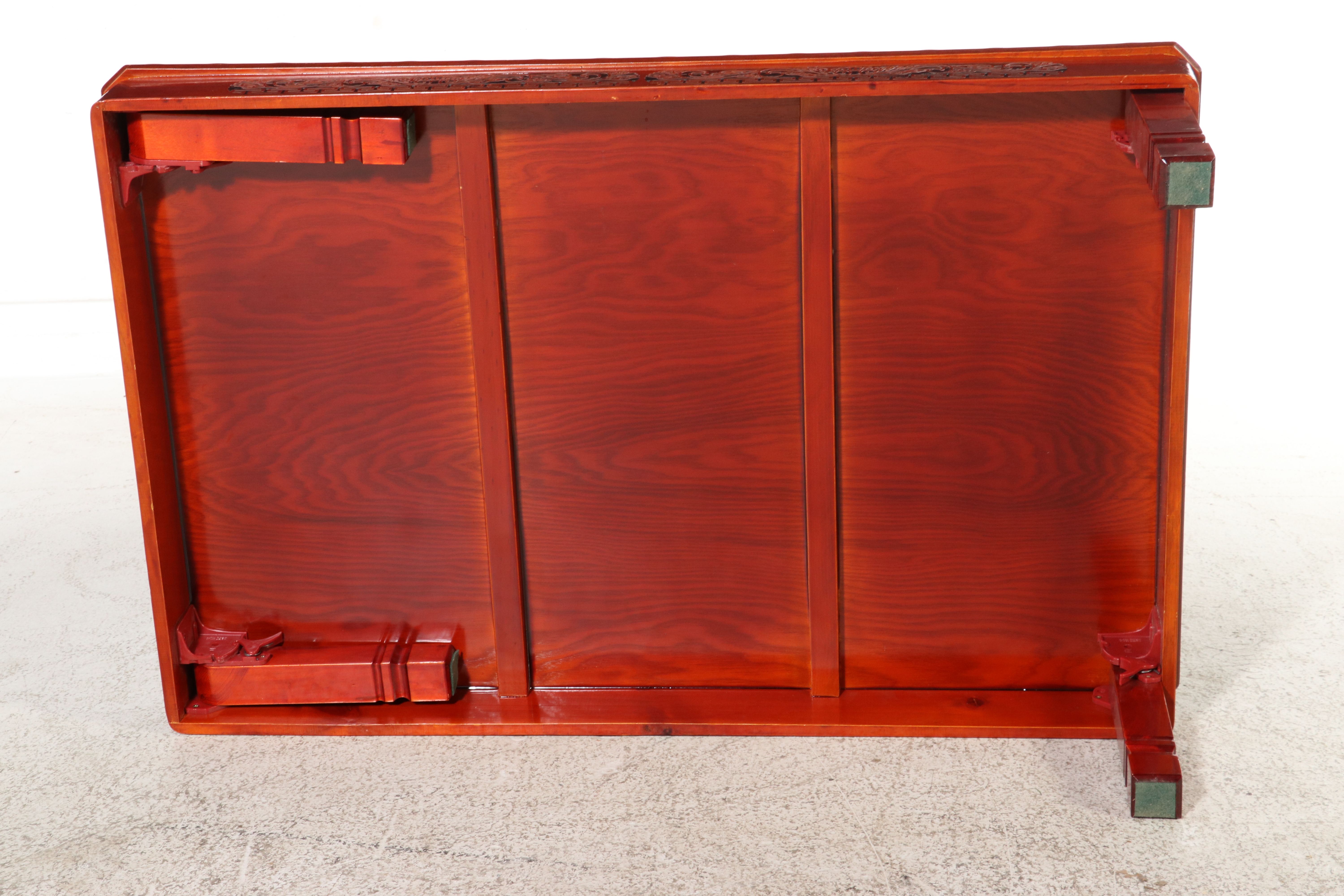 Korean Red Lacquer Folding Soban Table
