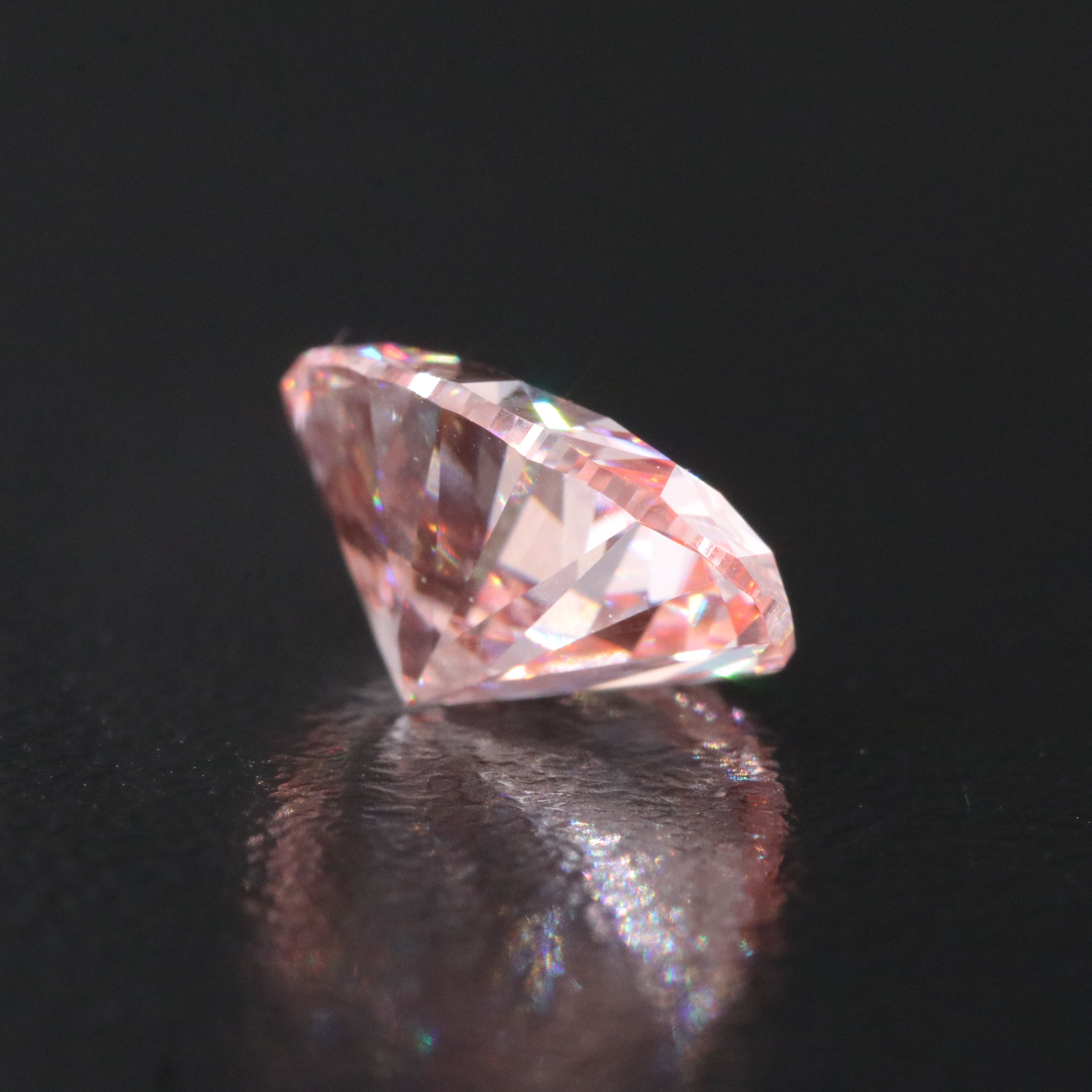 Loose 3.00 CT Lab Grown Fancy Vivid Pink Diamond with IGI Report