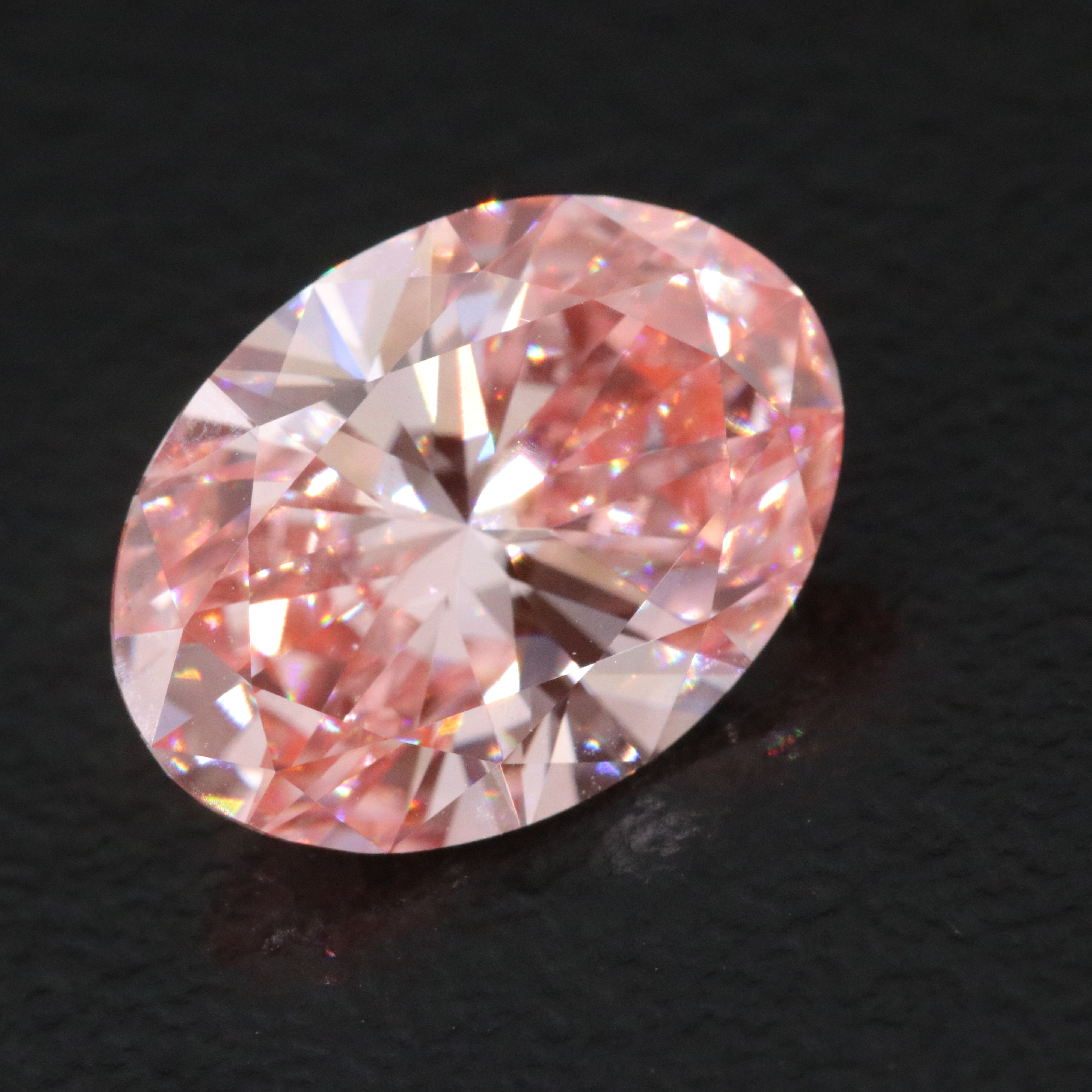 Loose 3.00 CT Lab Grown Fancy Vivid Pink Diamond with IGI Report