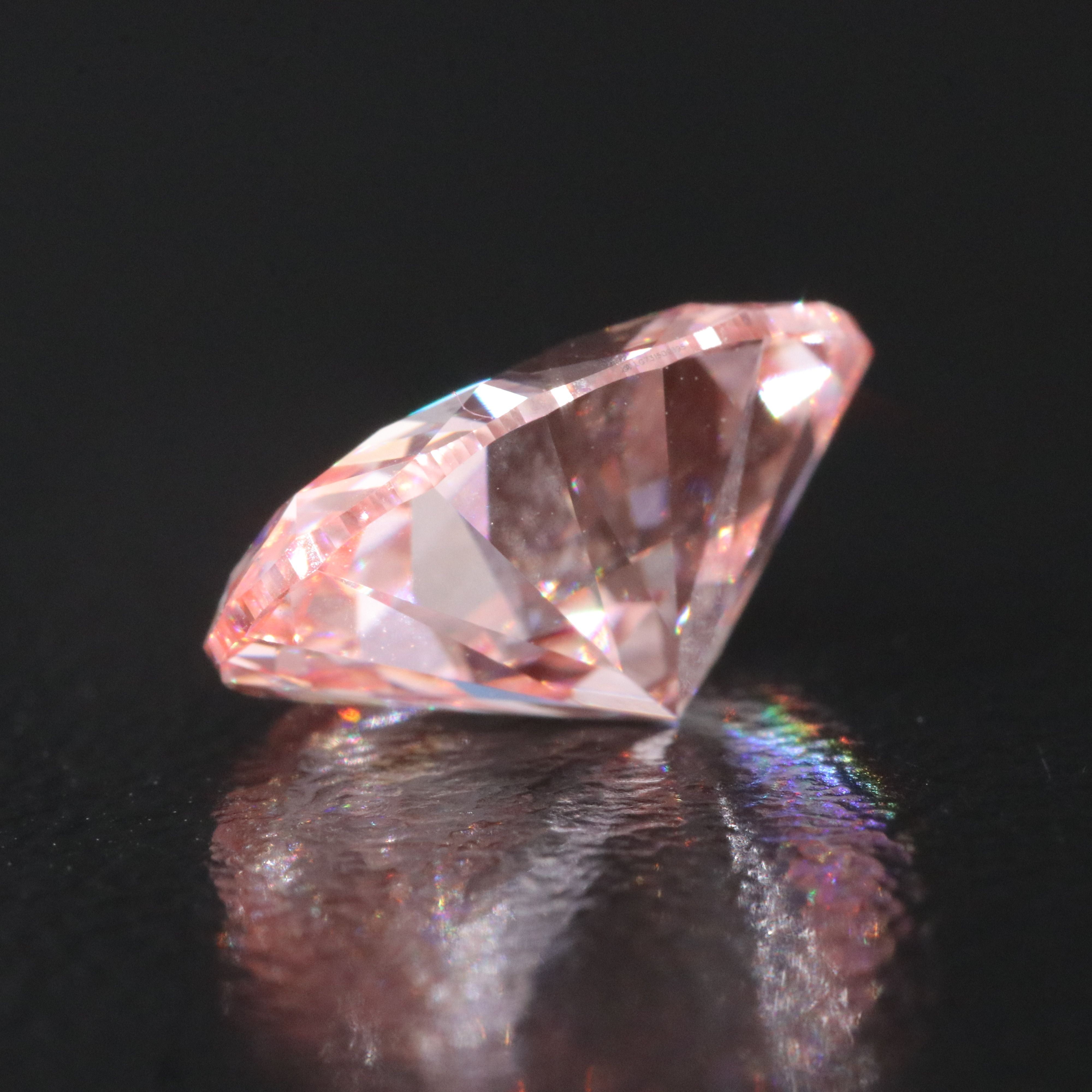 Loose 3.00 CT Lab Grown Fancy Vivid Pink Diamond with IGI Report
