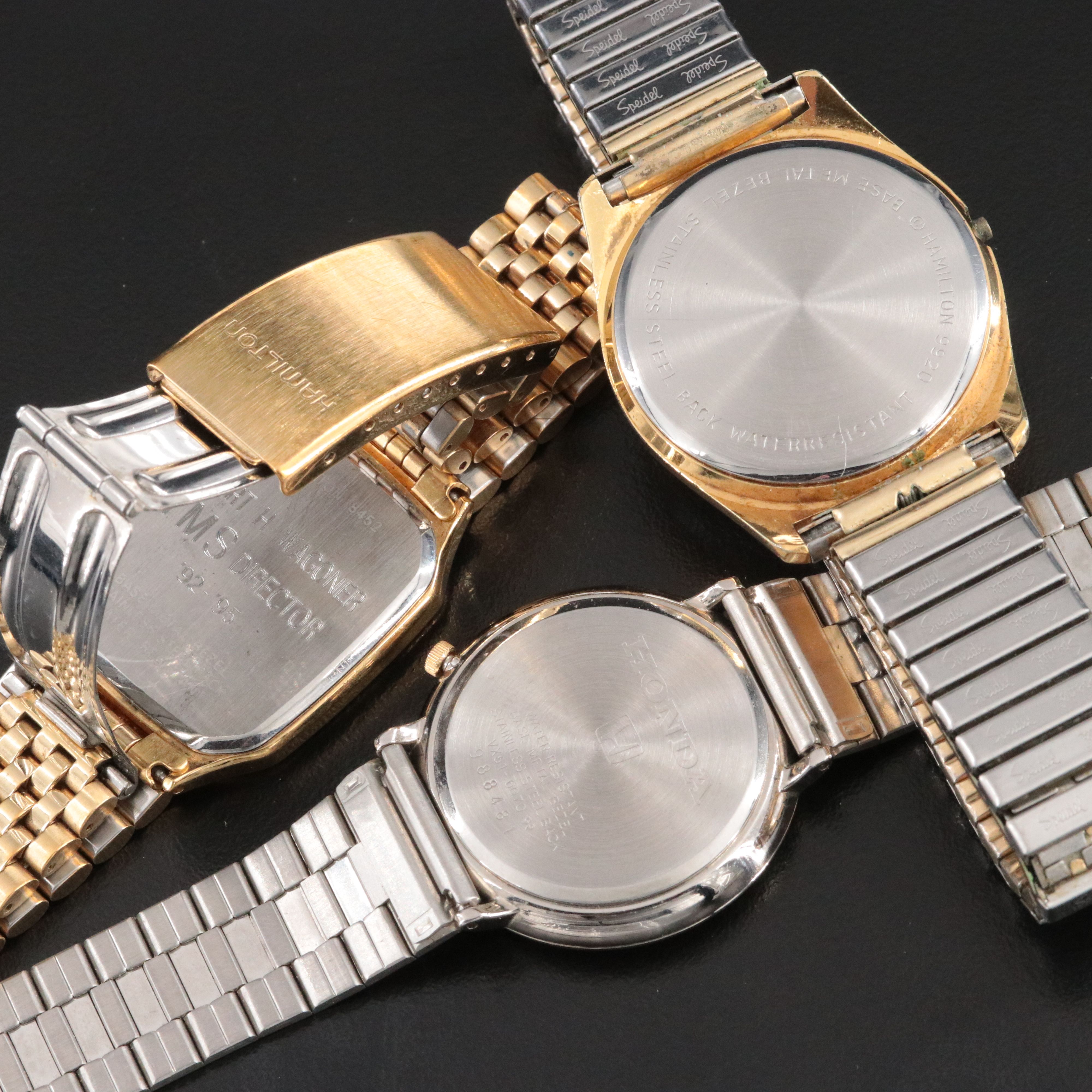 Selection of Quartz and Stem Wind Watches Featuring Hamilton and Honda