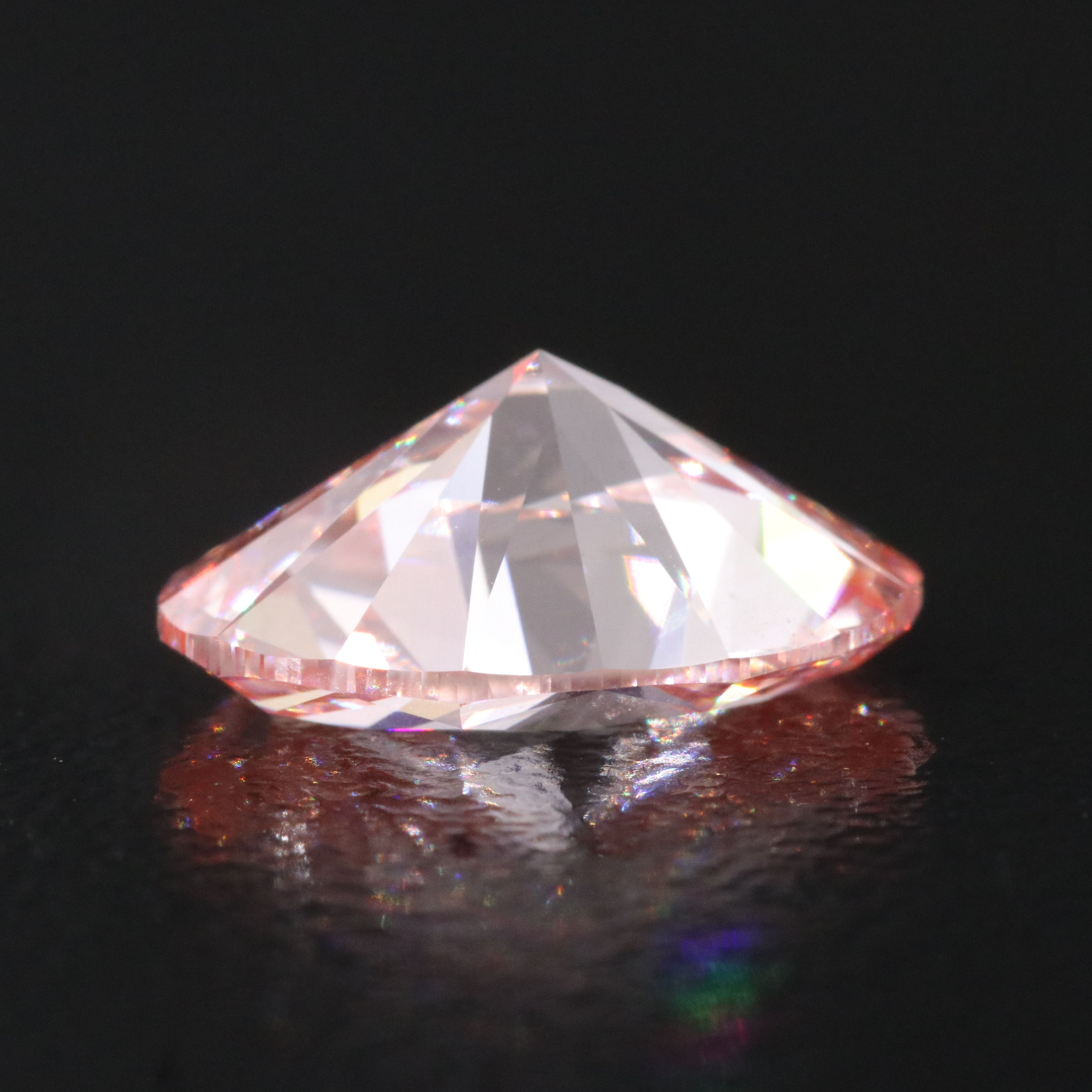 Loose 3.00 CT Lab Grown Fancy Vivid Pink Diamond with IGI Report