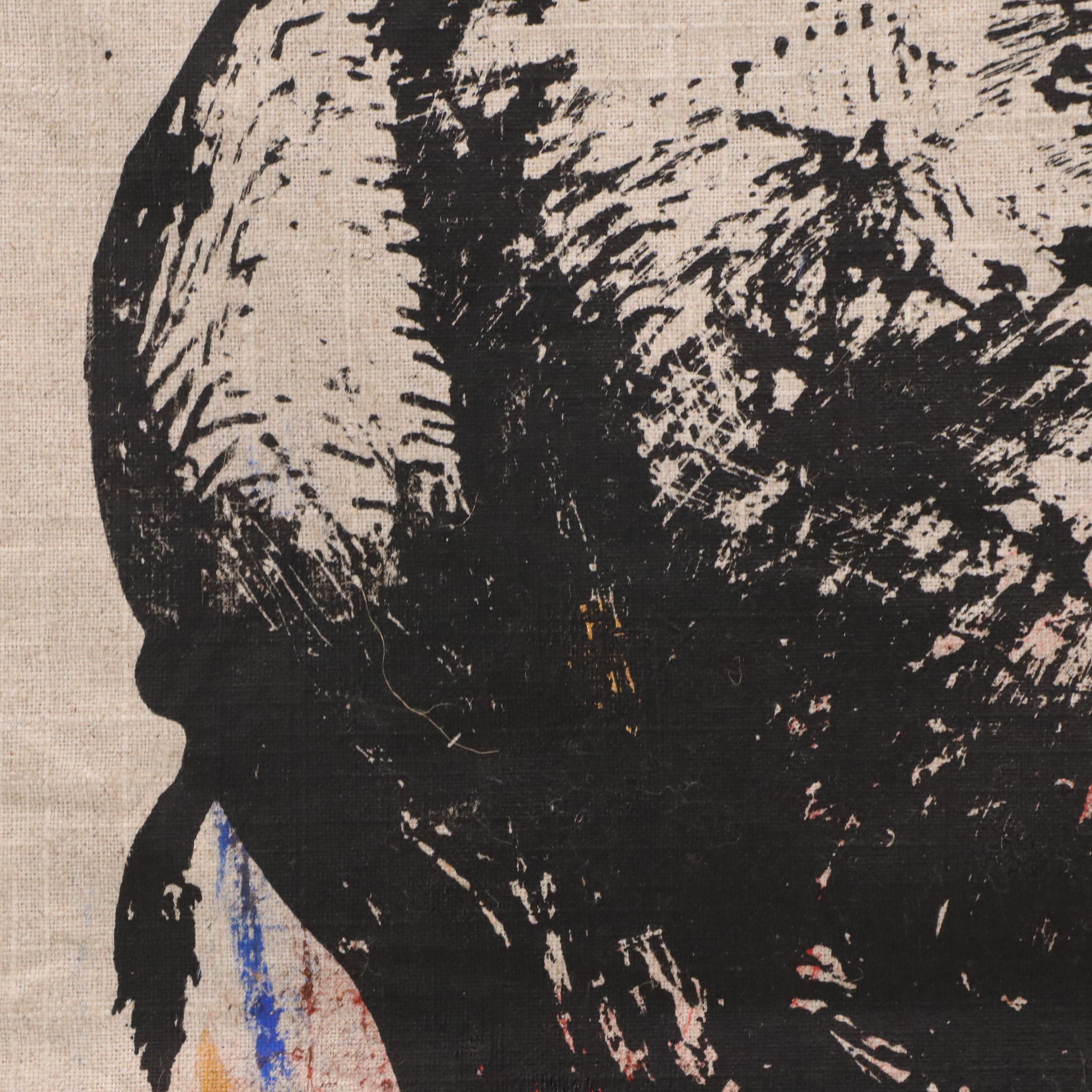 Eric Ajama Embellished Screenprint of Warthog