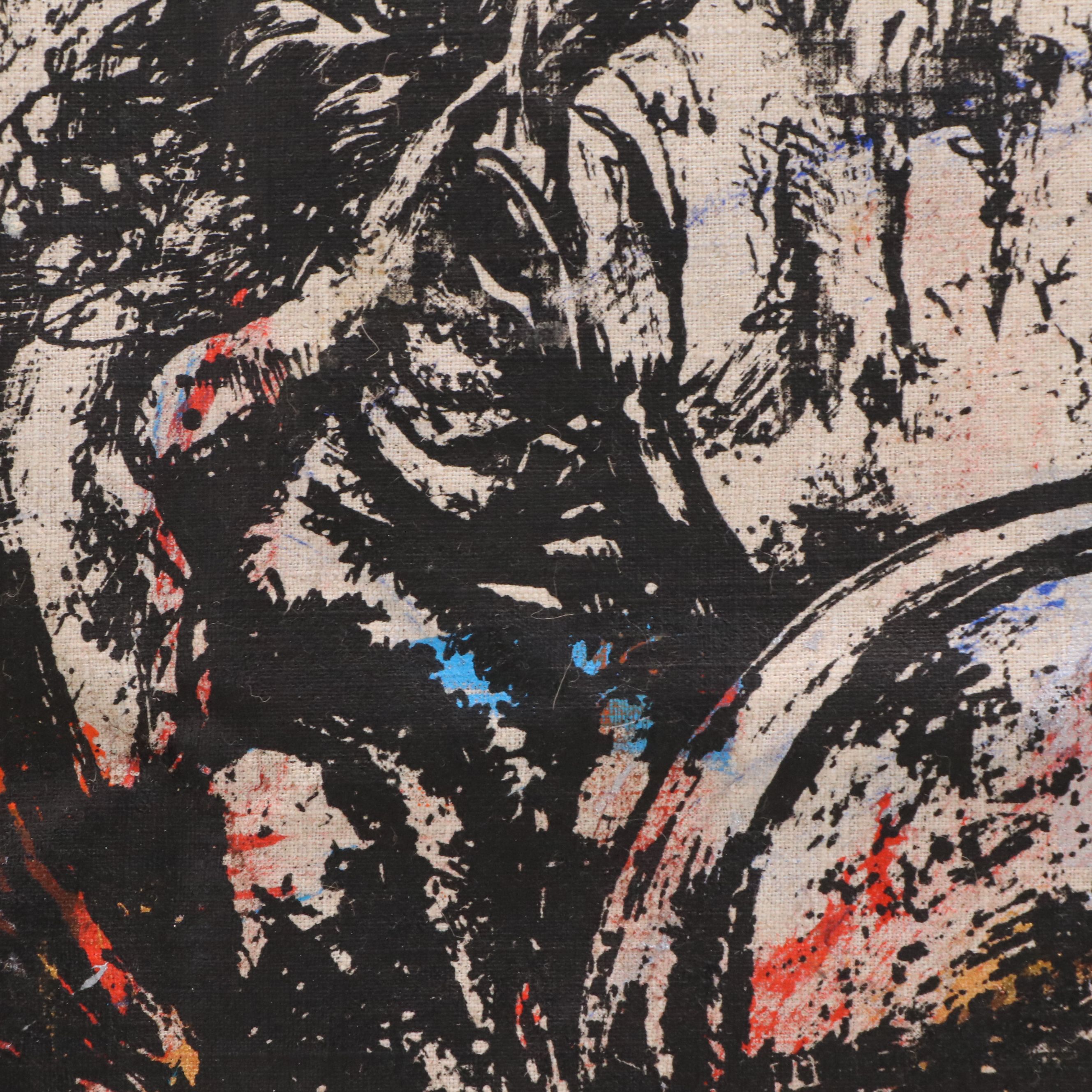 Eric Ajama Embellished Screenprint of Warthog