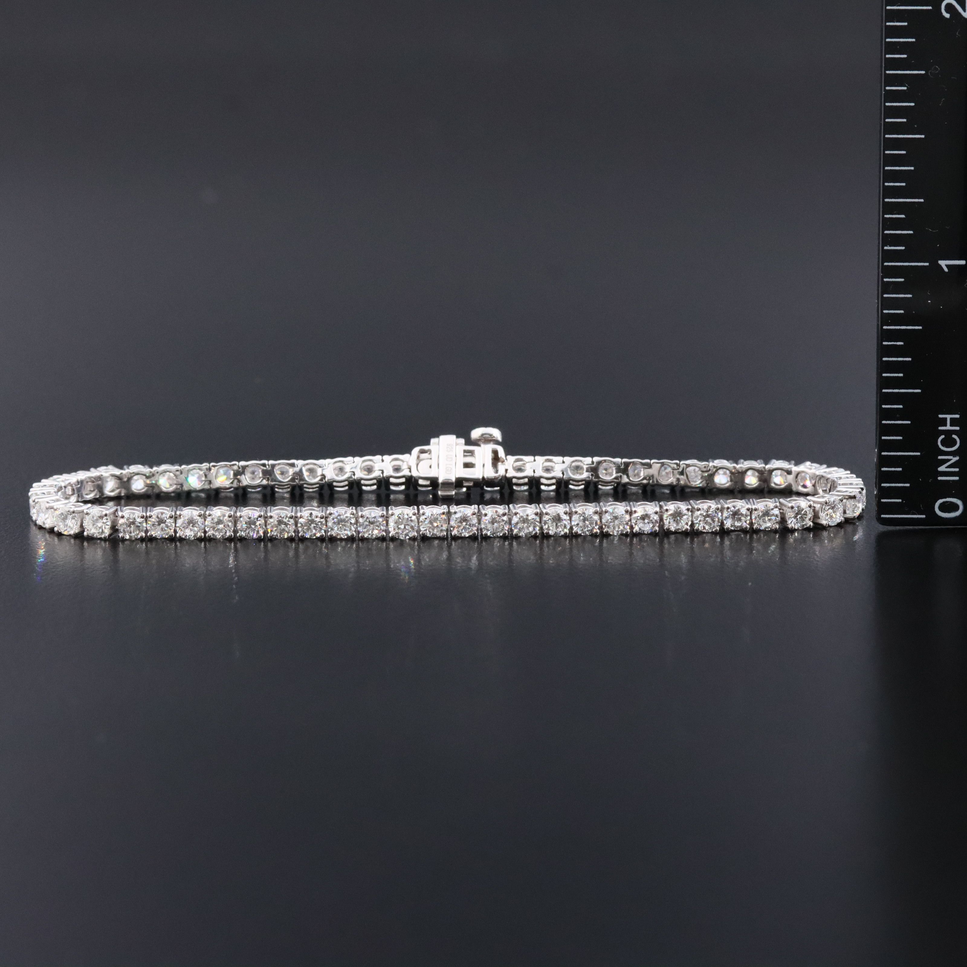 Sterling 5.00 CTW Lab Grown Diamond Line Bracelet